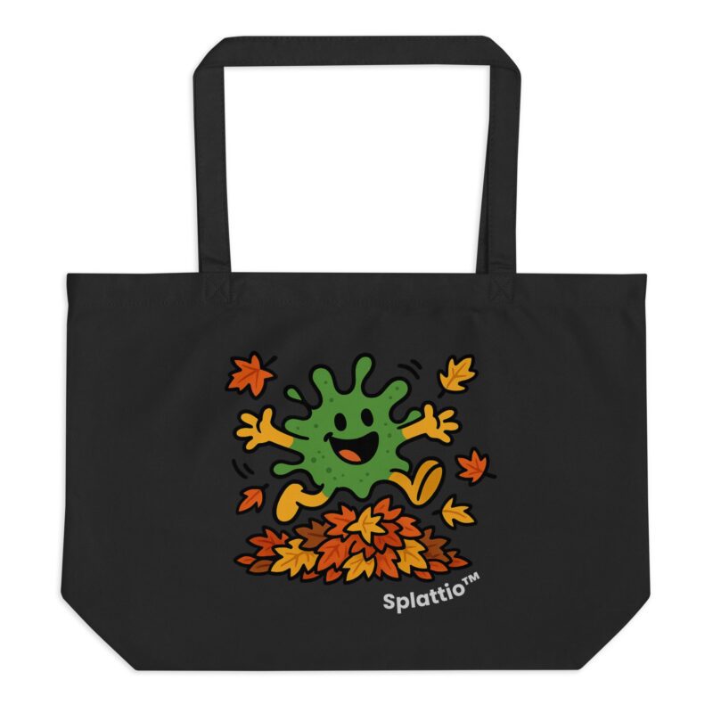 Splatty Autumn Splash Large Organic Tote Bag