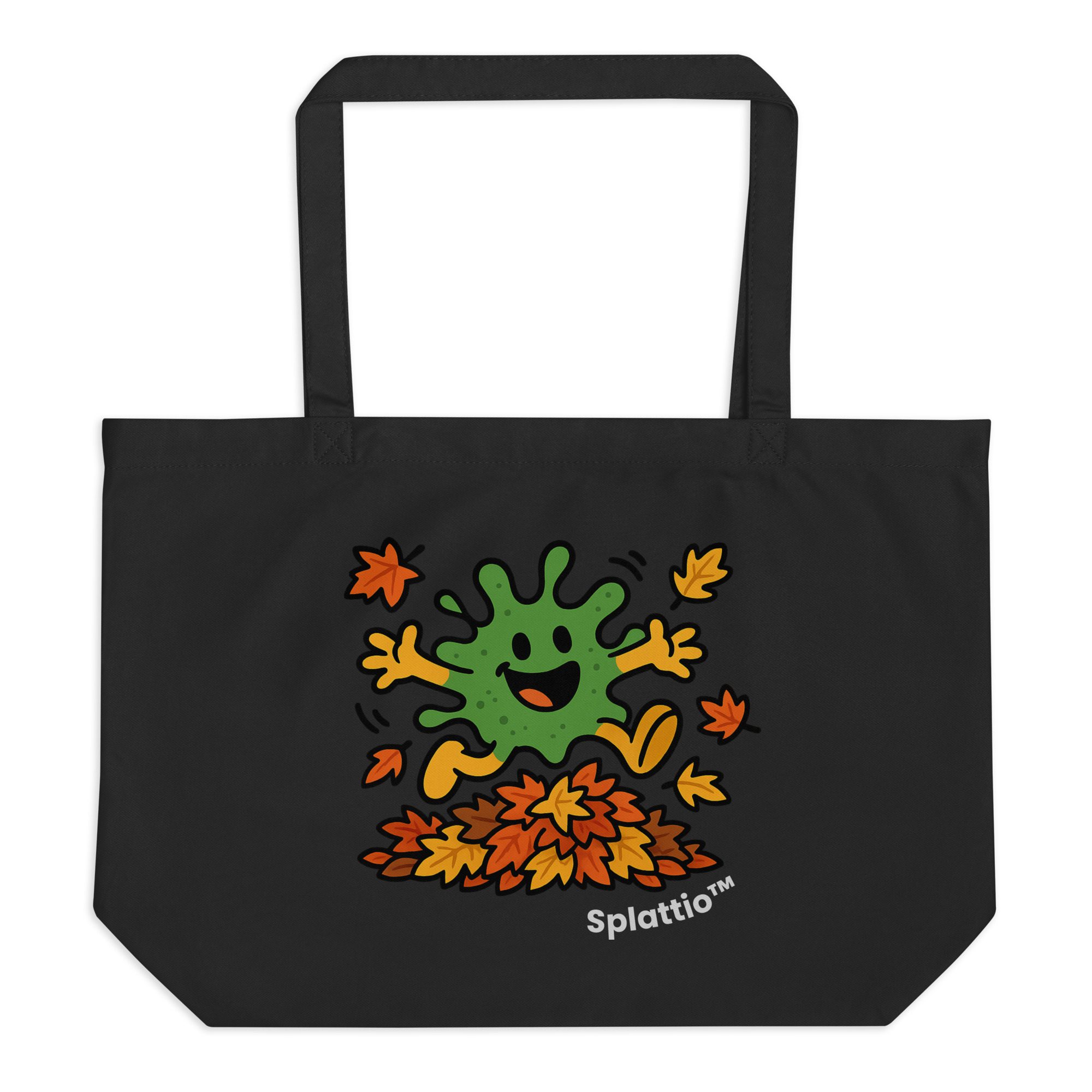 Splatty Autumn Splash Large Organic Tote Bag