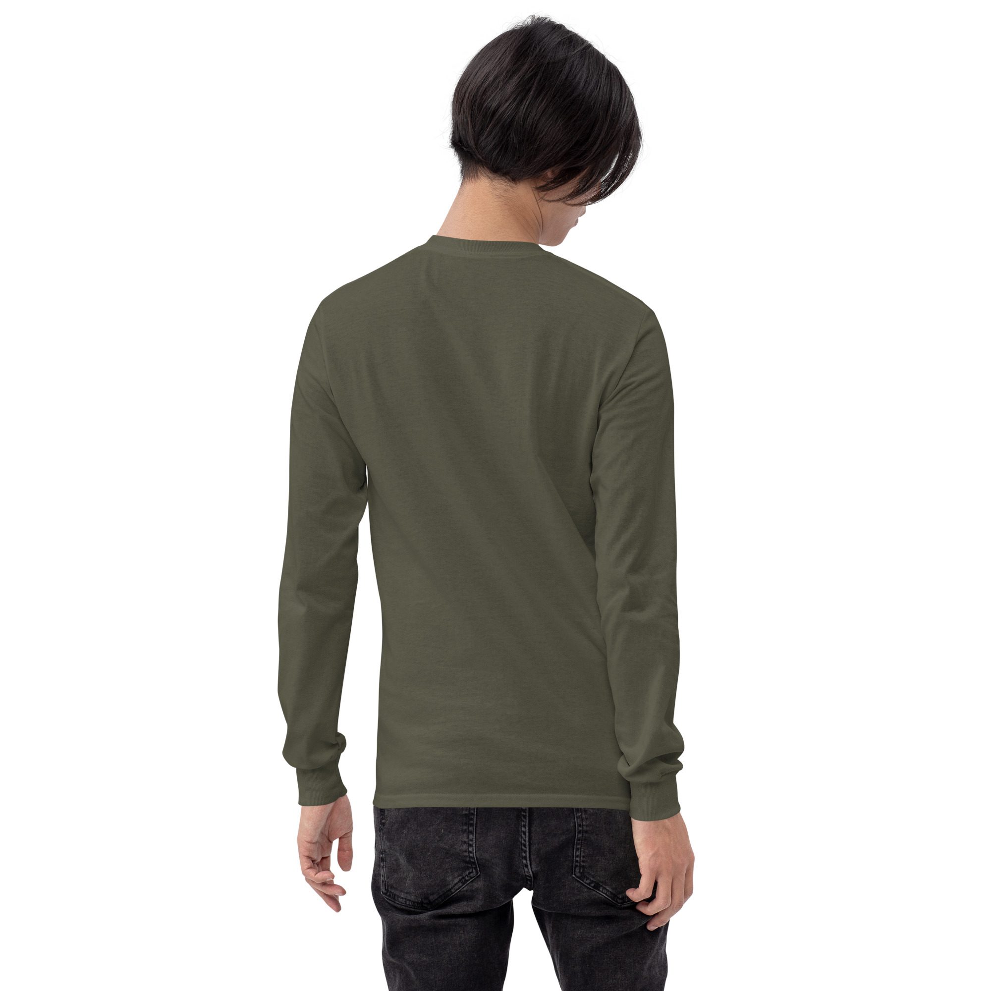 Happy Ghost Splash Men’s Long Sleeve Shirt - Image 7