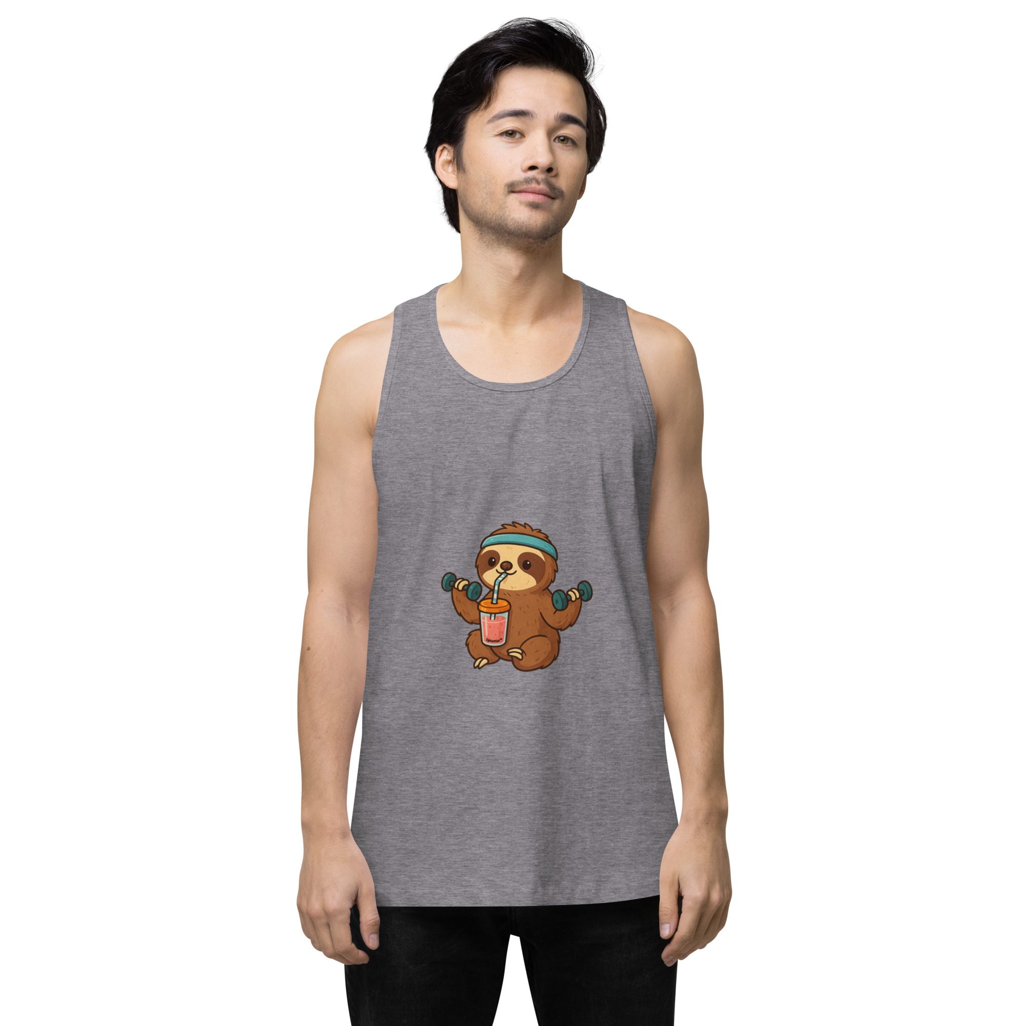 Sloth Mode: Men’s Premium Fitness Tank Top - Image 36