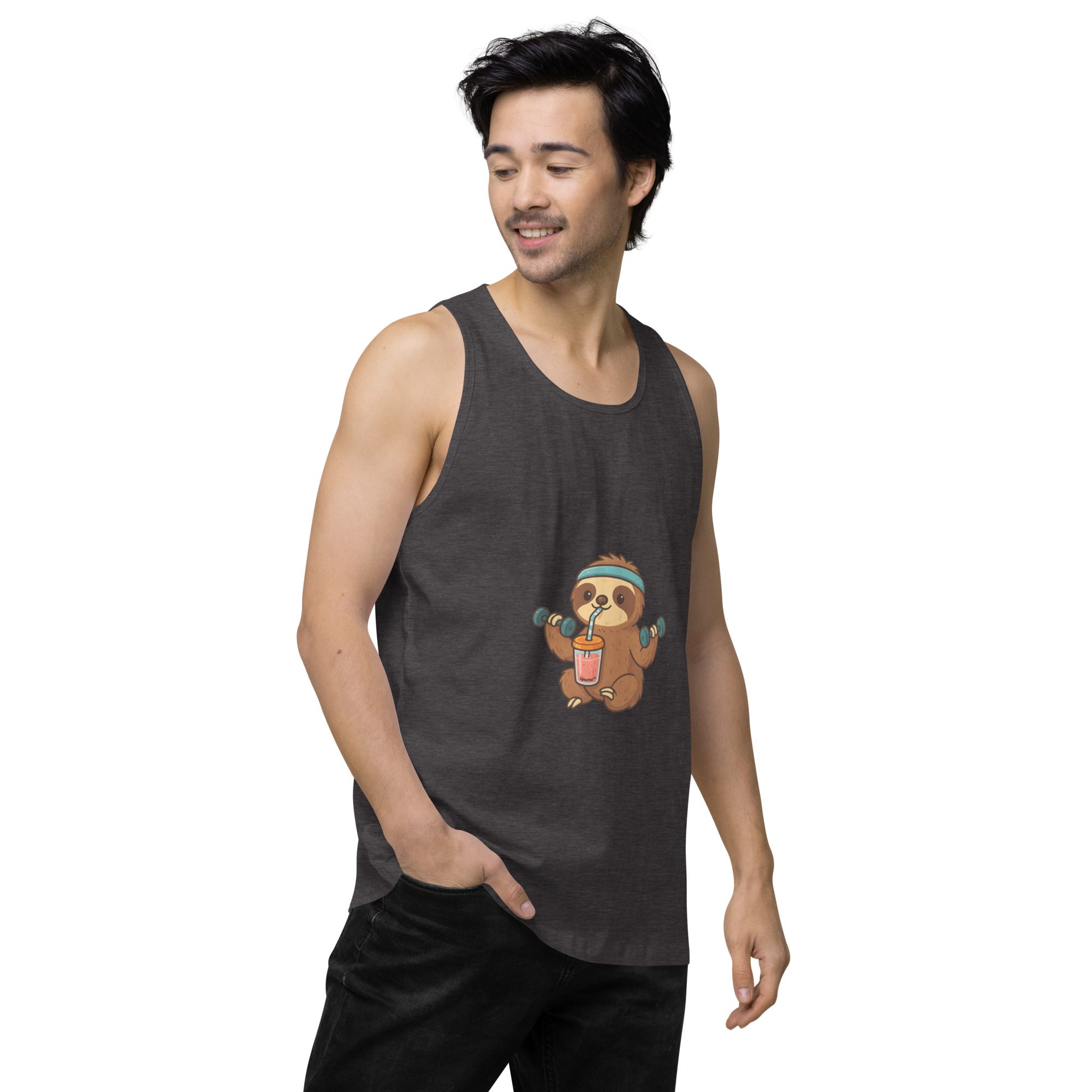 Sloth Mode: Men’s Premium Fitness Tank Top - Image 28