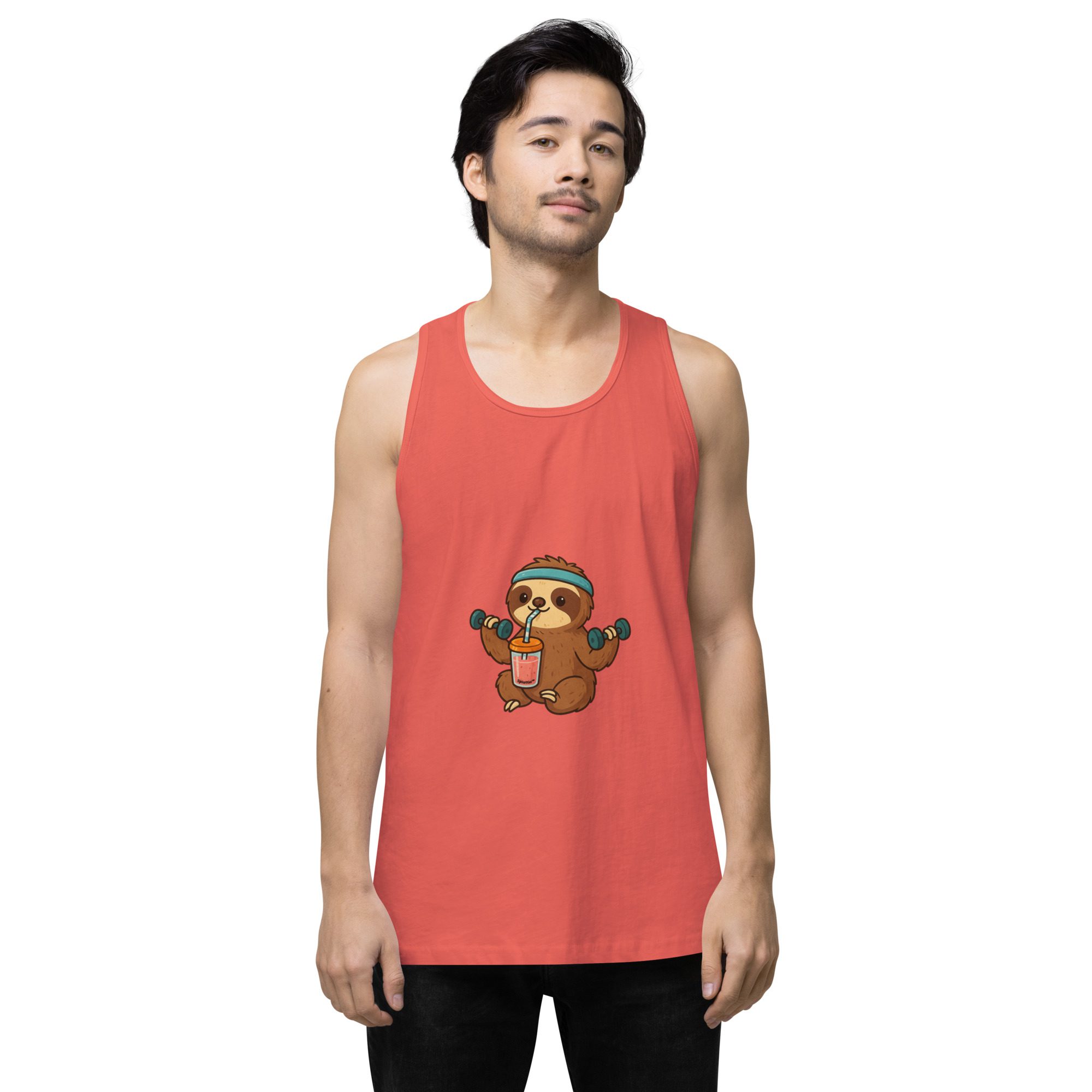Sloth Mode: Men’s Premium Fitness Tank Top - Image 34