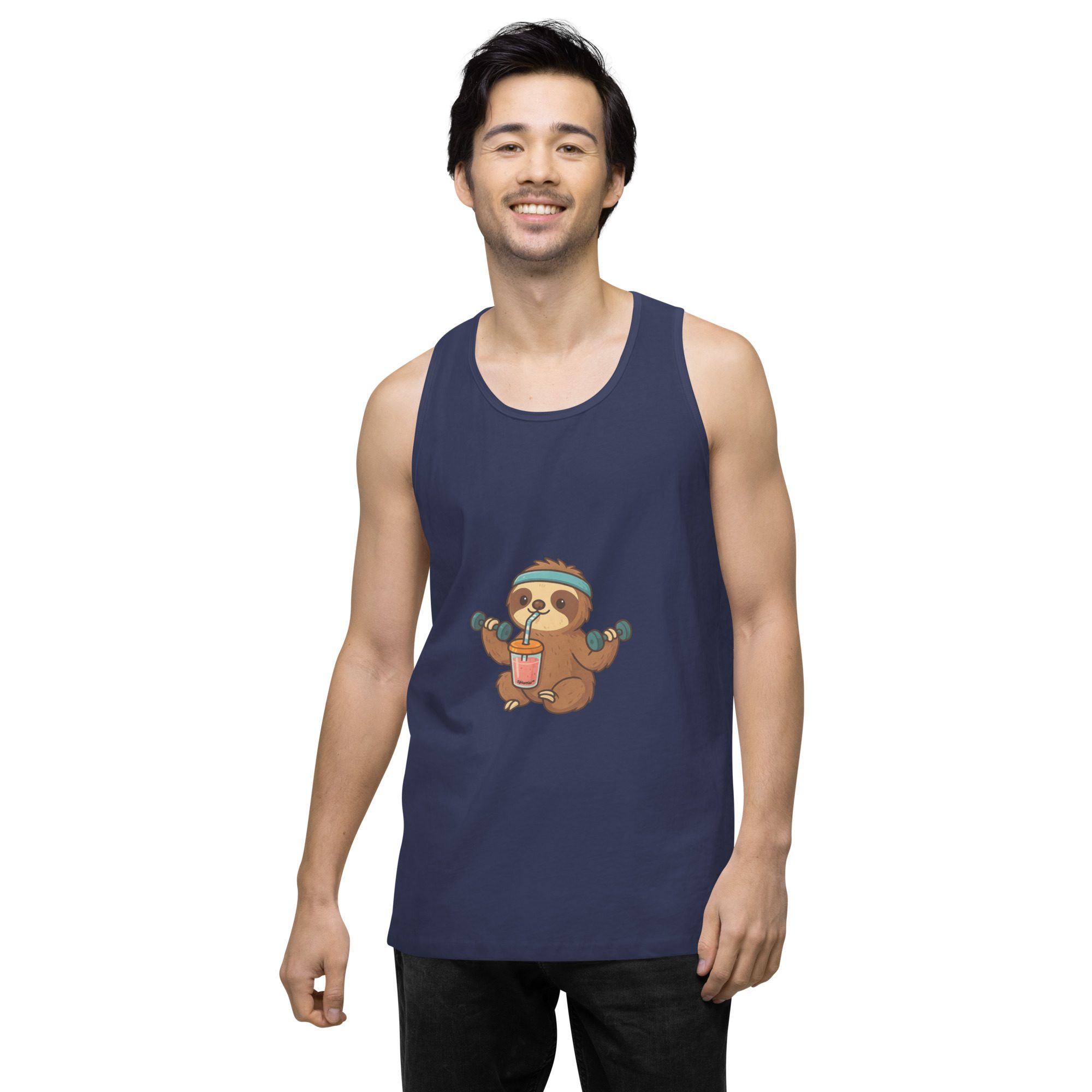 Sloth Mode: Men’s Premium Fitness Tank Top - Image 30