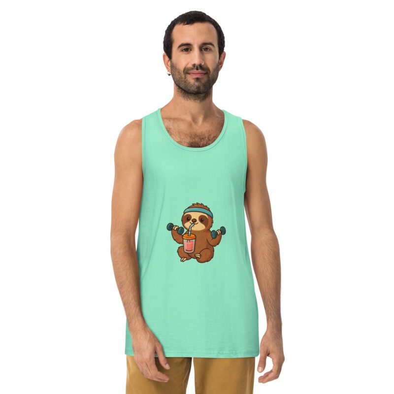 Sloth Mode: Men’s Premium Fitness Tank Top - Image 18