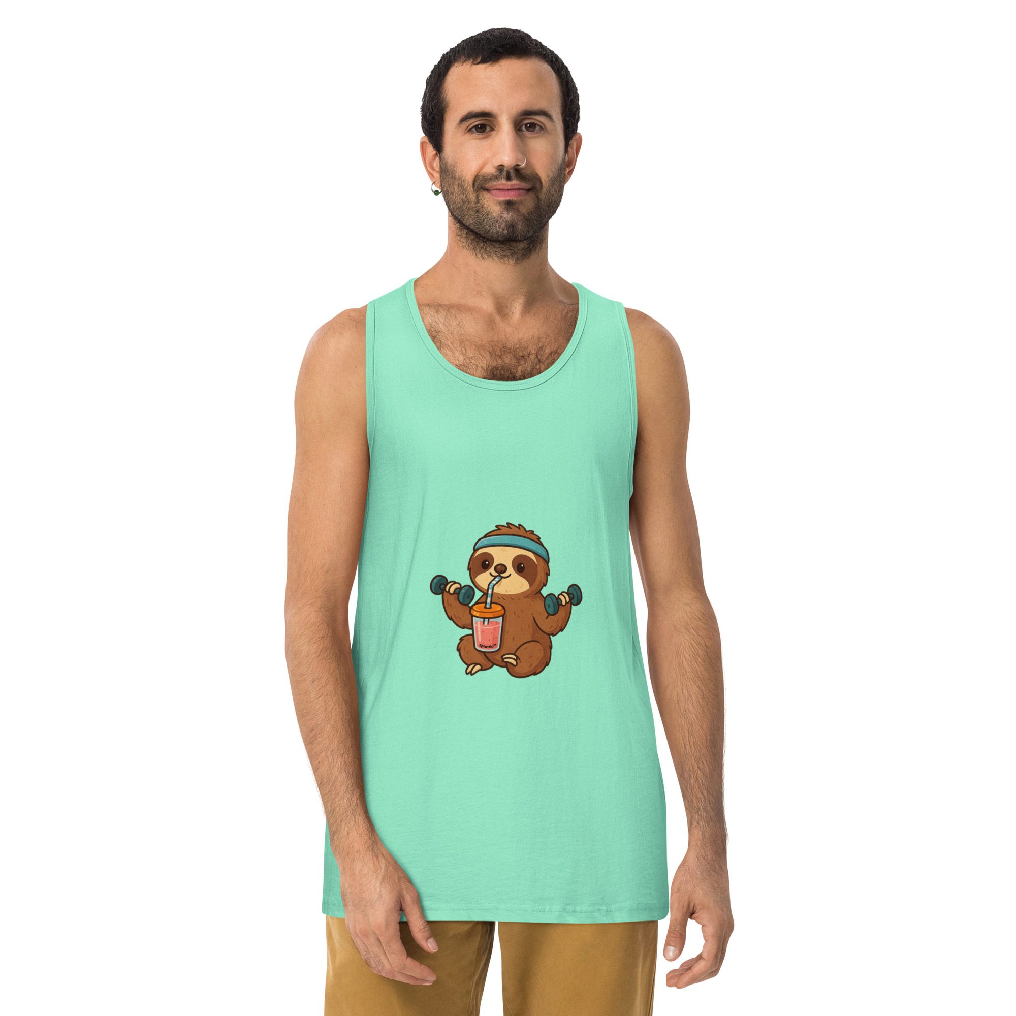 Sloth Mode: Men’s Premium Fitness Tank Top - Image 18