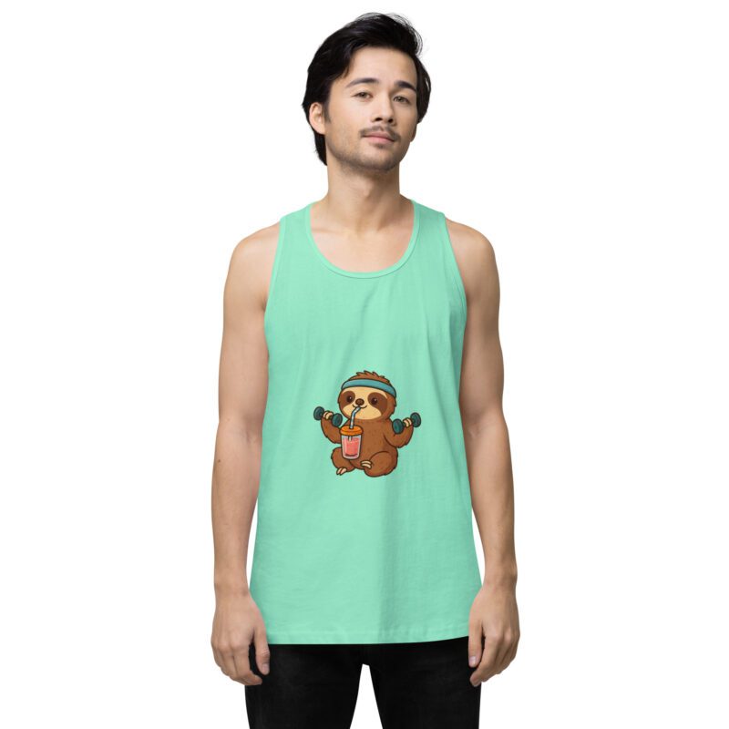 Sloth Mode: Men’s Premium Fitness Tank Top - Image 42