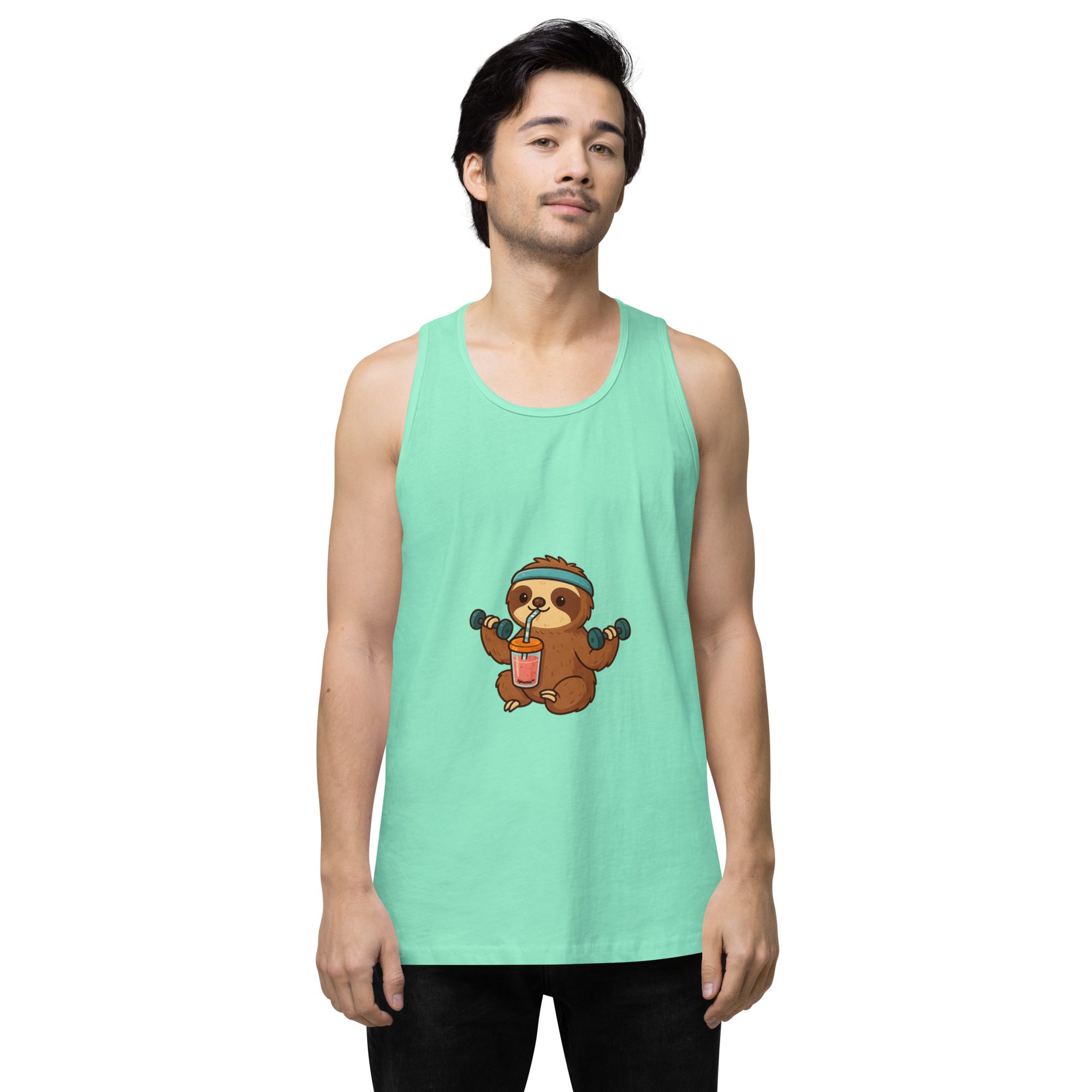 Sloth Mode: Men’s Premium Fitness Tank Top - Image 42