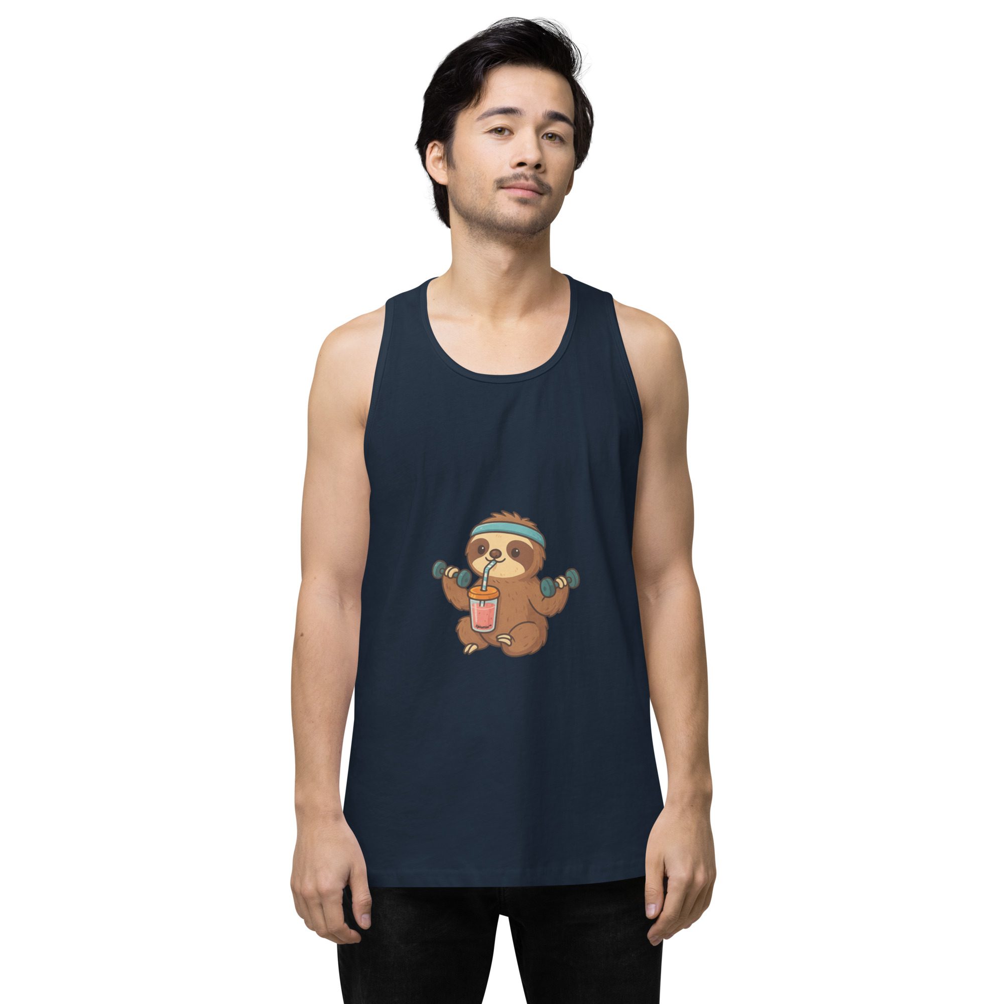Sloth Mode: Men’s Premium Fitness Tank Top - Image 26