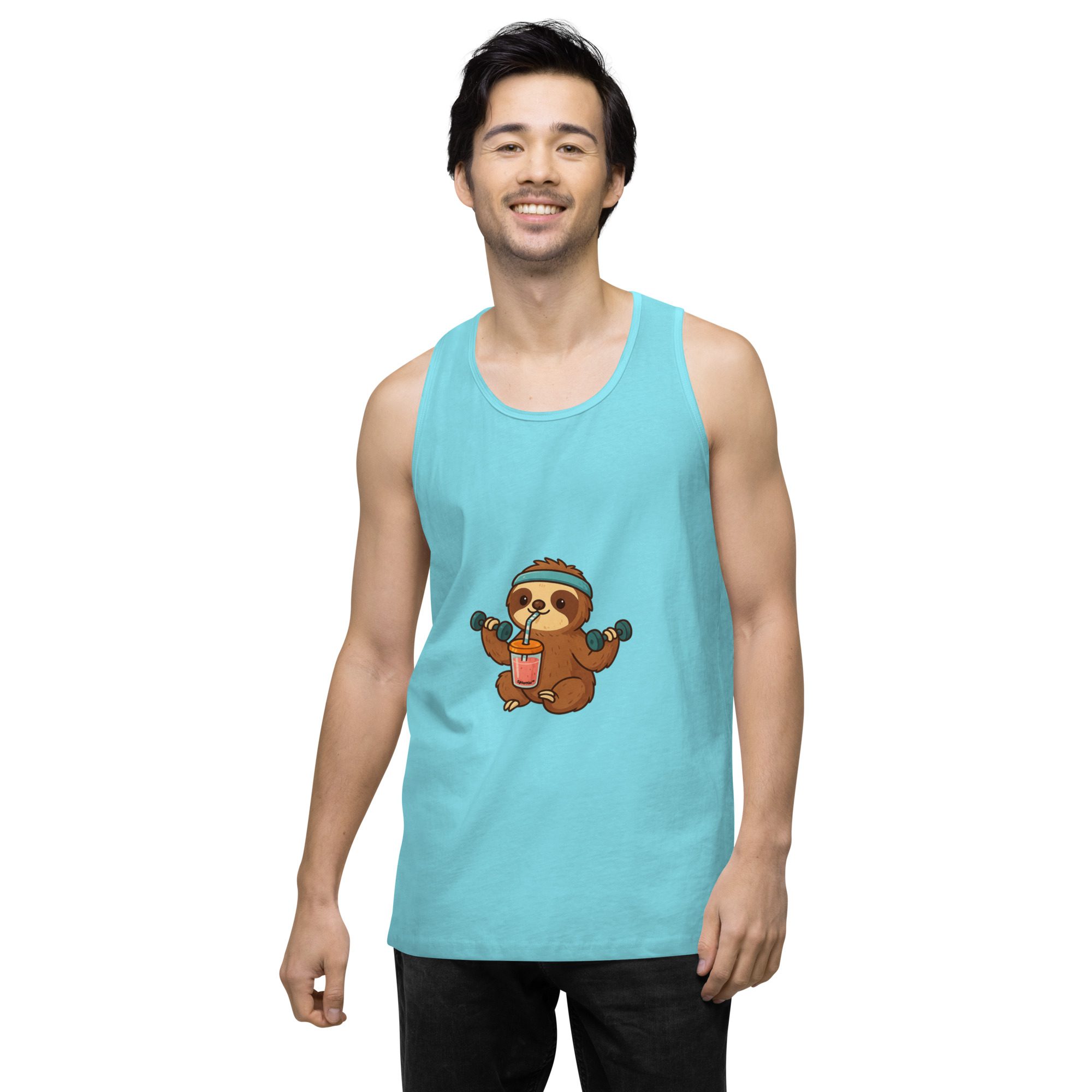 Sloth Mode: Men’s Premium Fitness Tank Top - Image 40