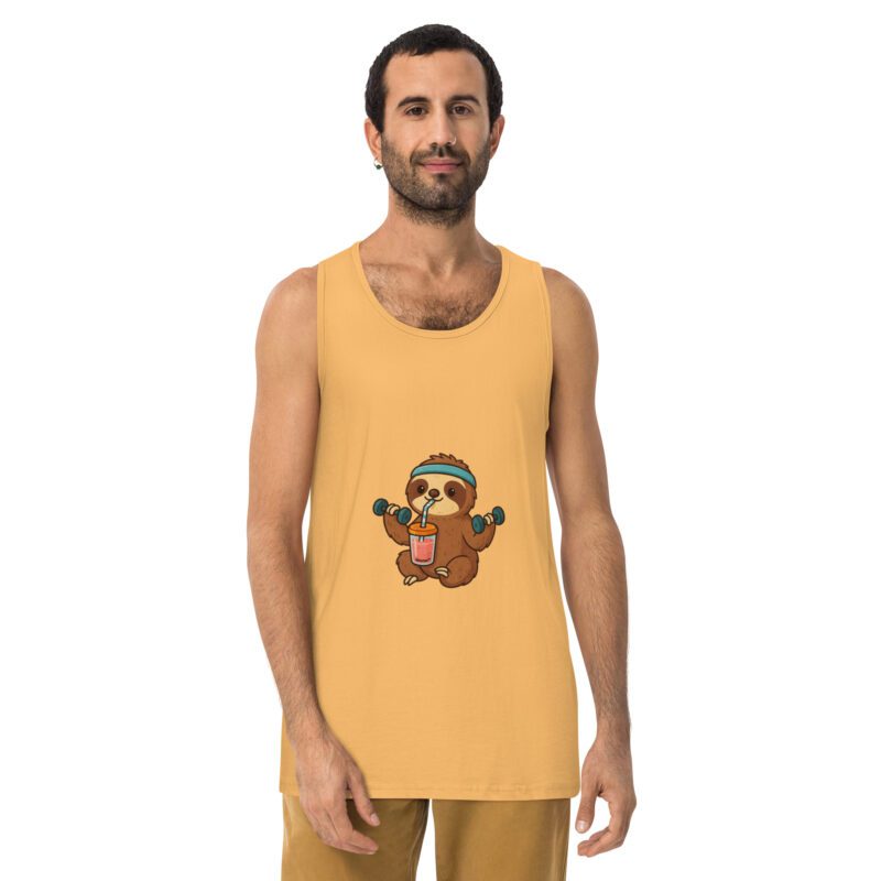 Sloth Mode: Men’s Premium Fitness Tank Top - Image 16