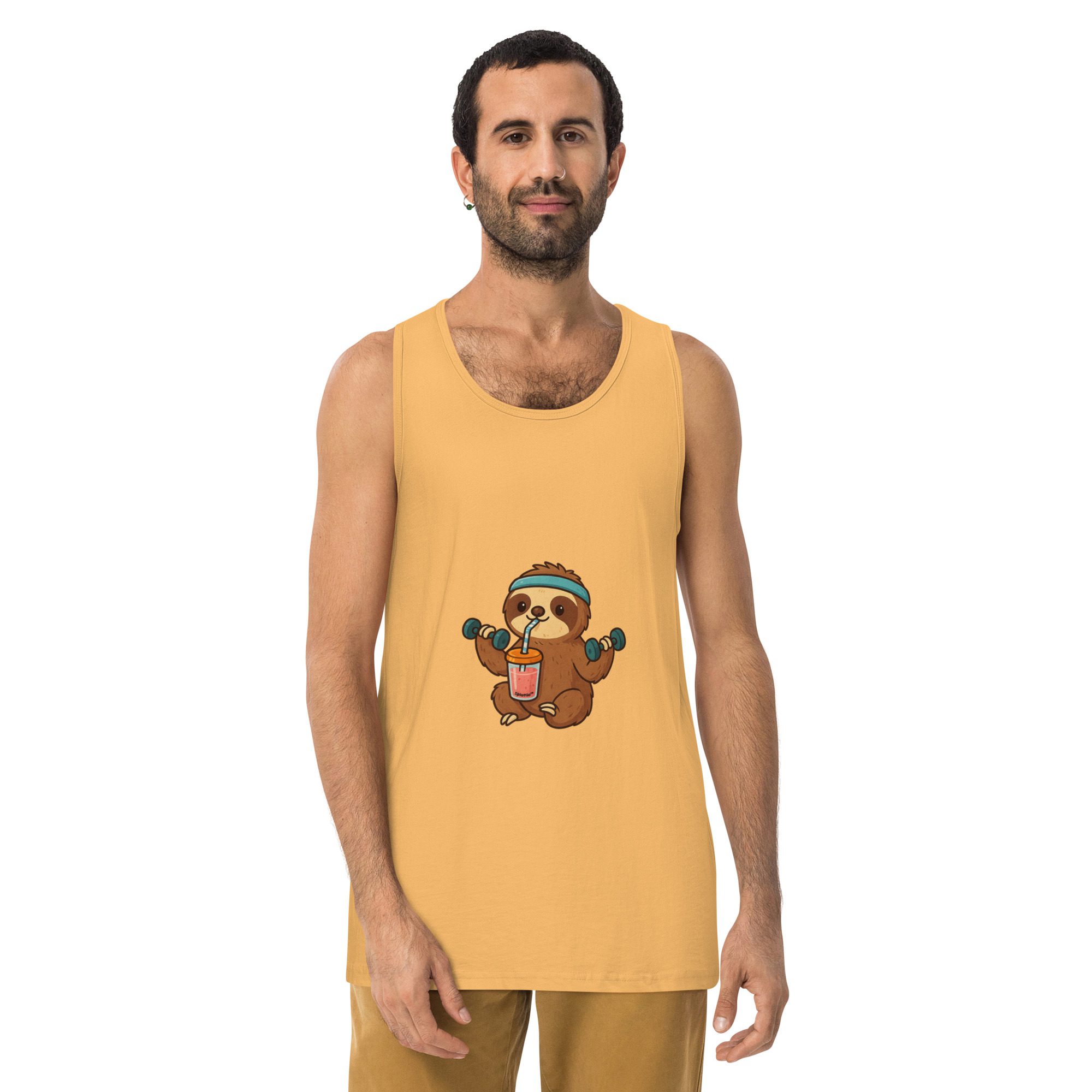 Sloth Mode: Men’s Premium Fitness Tank Top - Image 16