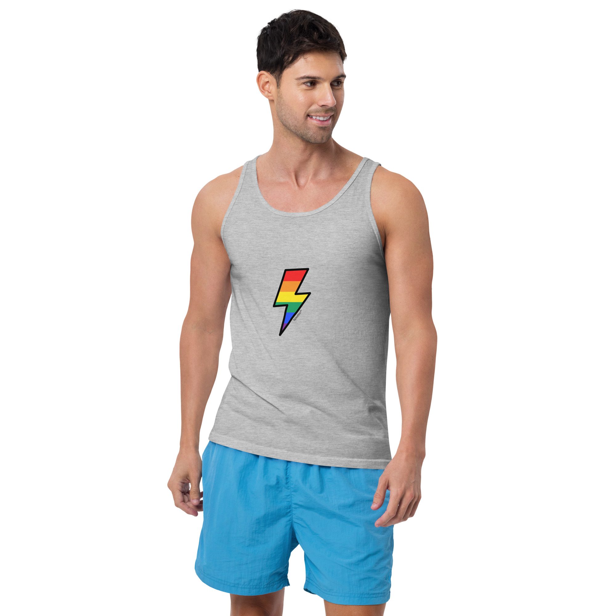Pride Bolt Unisex Tank Top – Lightning Edition - Image 11