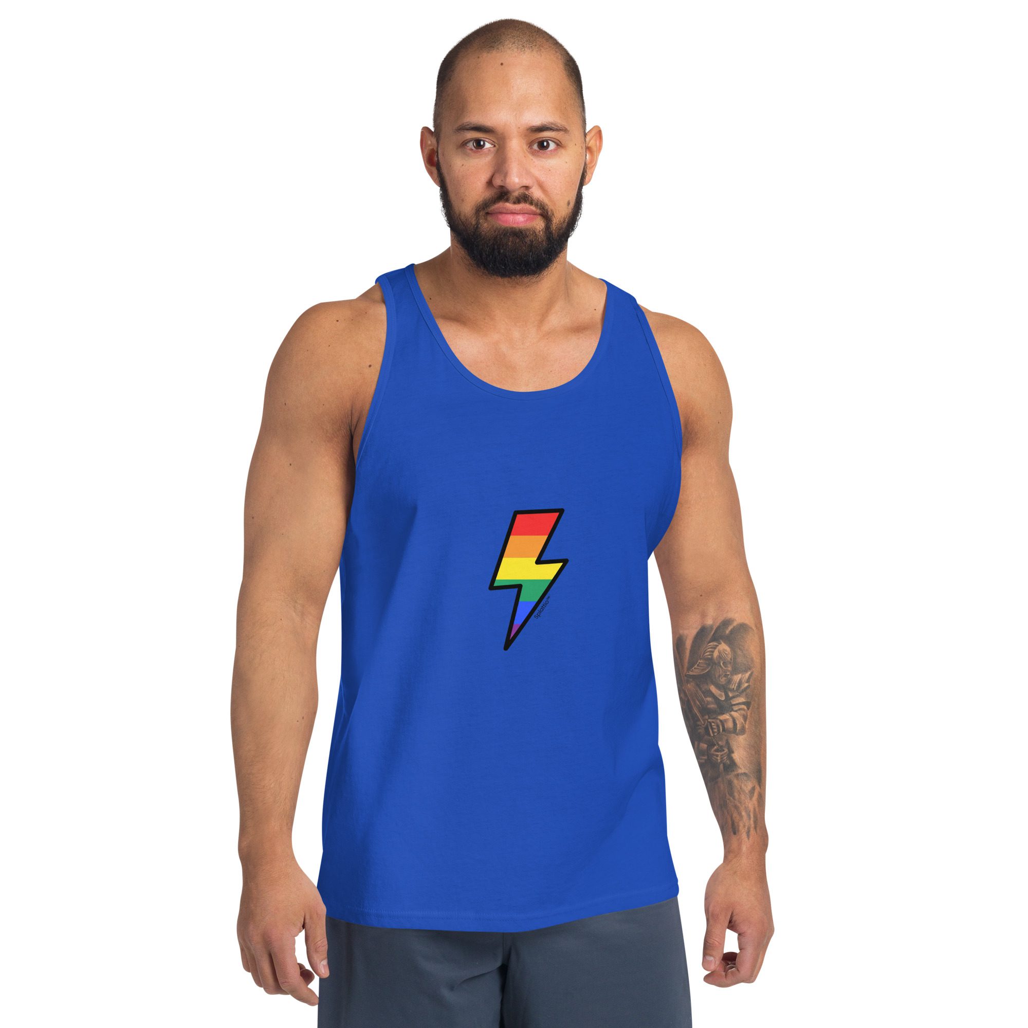 Pride Bolt Unisex Tank Top – Lightning Edition - Image 3