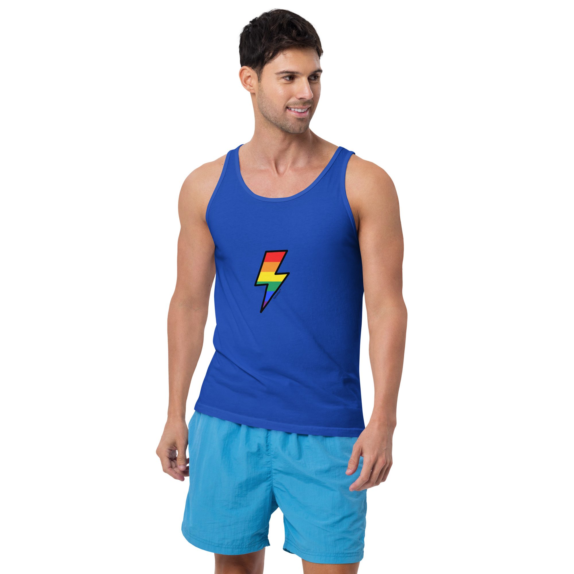 Pride Bolt Unisex Tank Top – Lightning Edition - Image 9