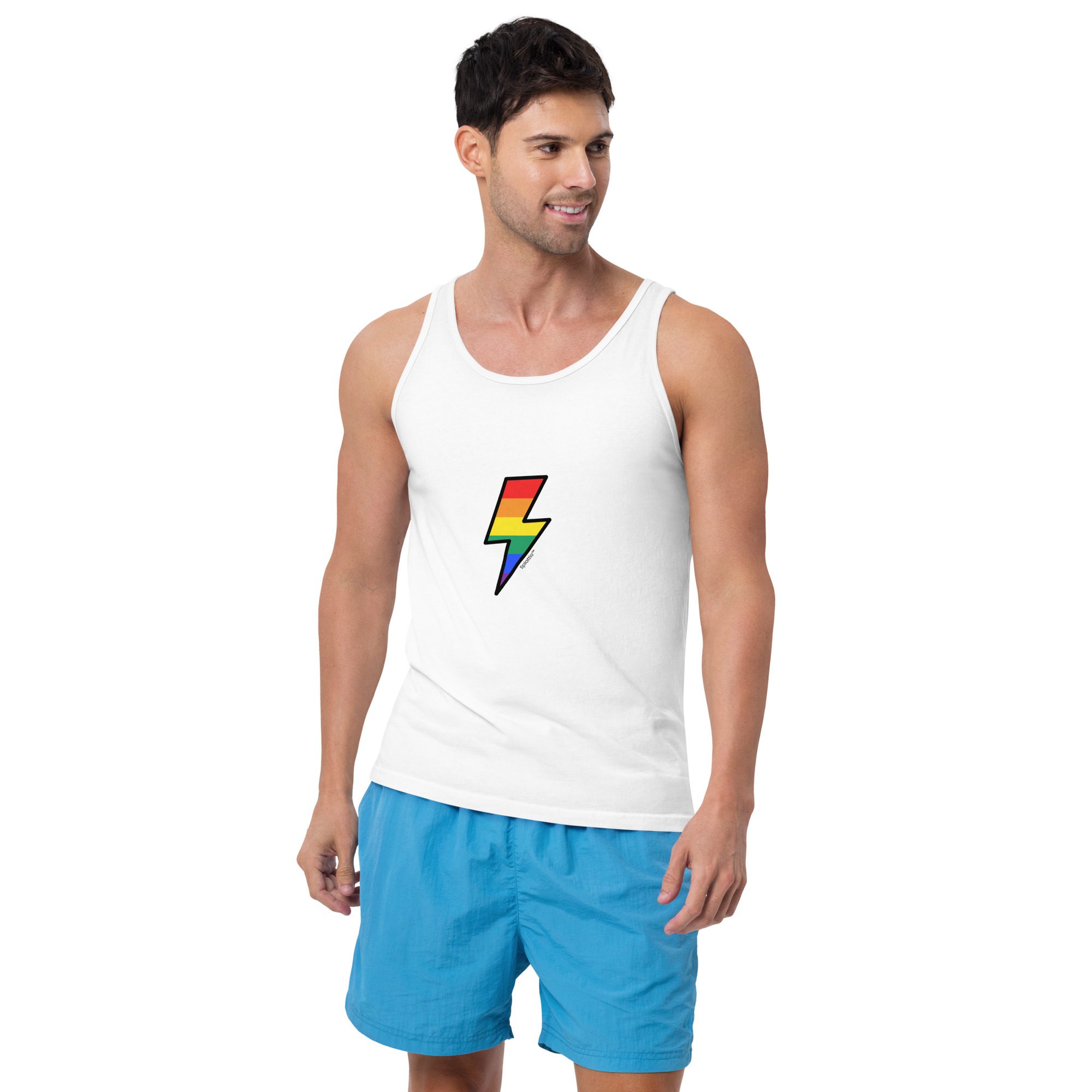 Pride Bolt Unisex Tank Top – Lightning Edition - Image 13