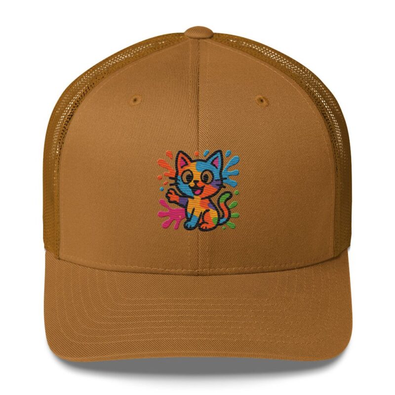 Playful Splat Cat Embroidered Hat - Image 8