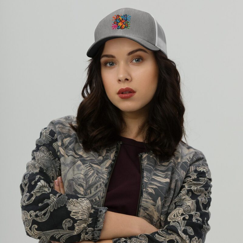 Playful Splat Cat Embroidered Hat - Image 13