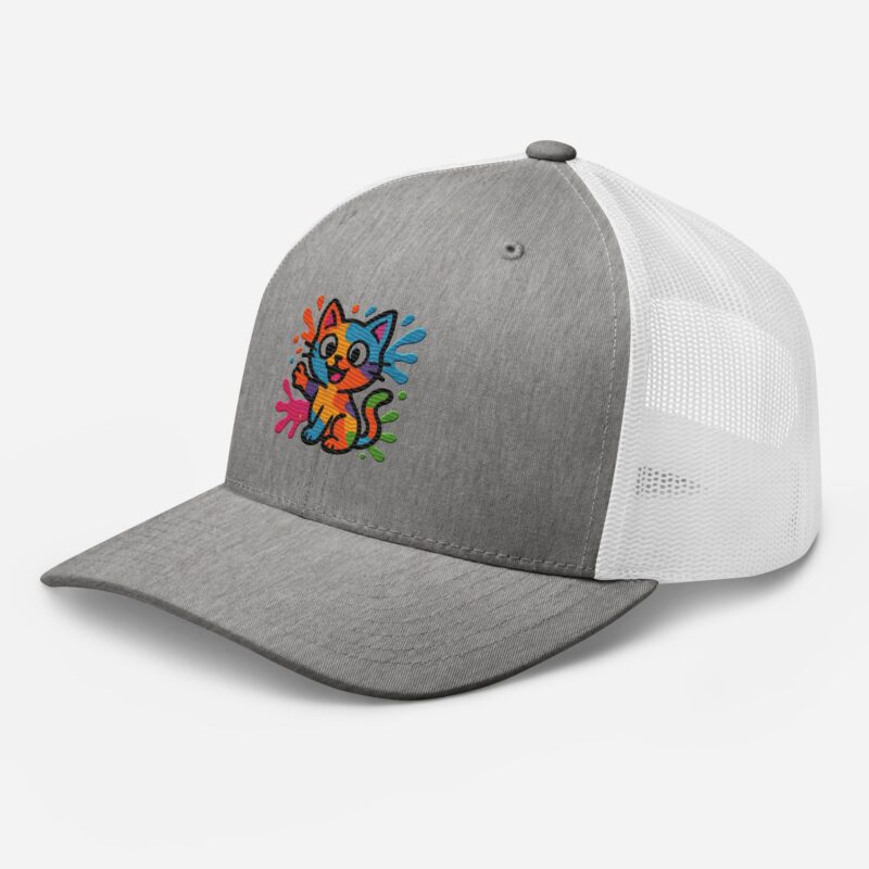 Playful Splat Cat Embroidered Hat - Image 14