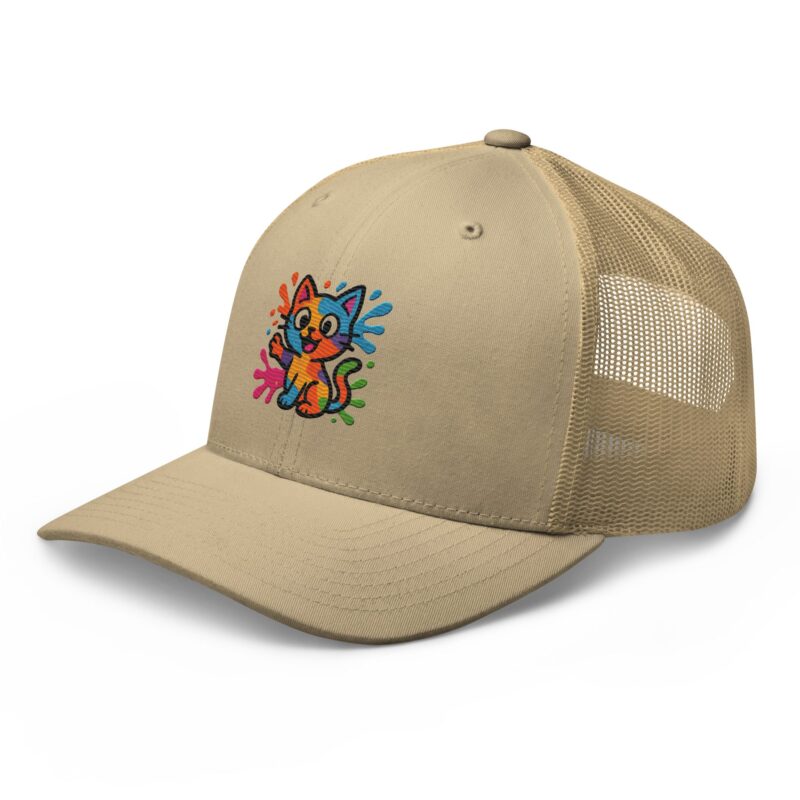 Playful Splat Cat Embroidered Hat - Image 19