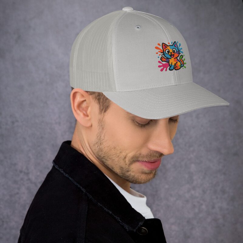 Playful Splat Cat Embroidered Hat - Image 29