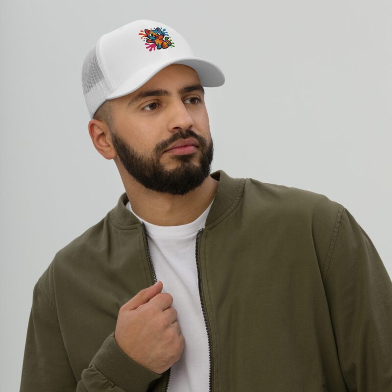 Playful Splat Cat Embroidered Hat - Image 16