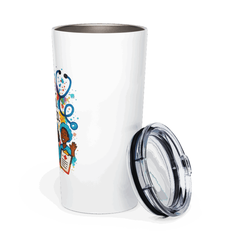 Tapered Stainless Steel Tumbler – “I Came. I Cared. I Charted.” - Image 3