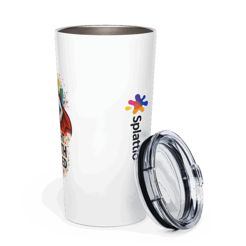 Tapered Stainless Steel Tumbler – “I Only Fight Doctors With Evidence-Based Research” - Image 3