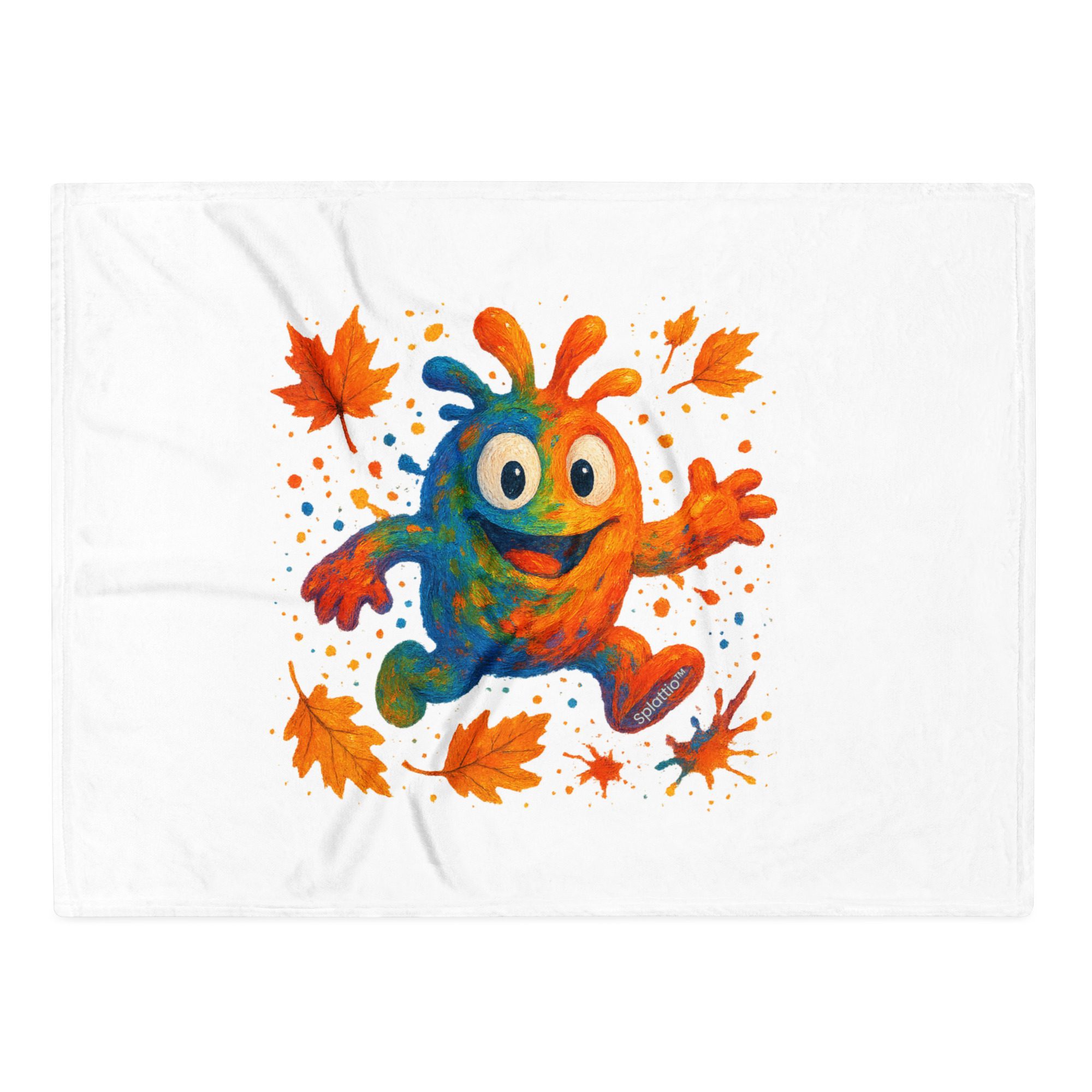 Splatty Autumn Colors Throw Blanket