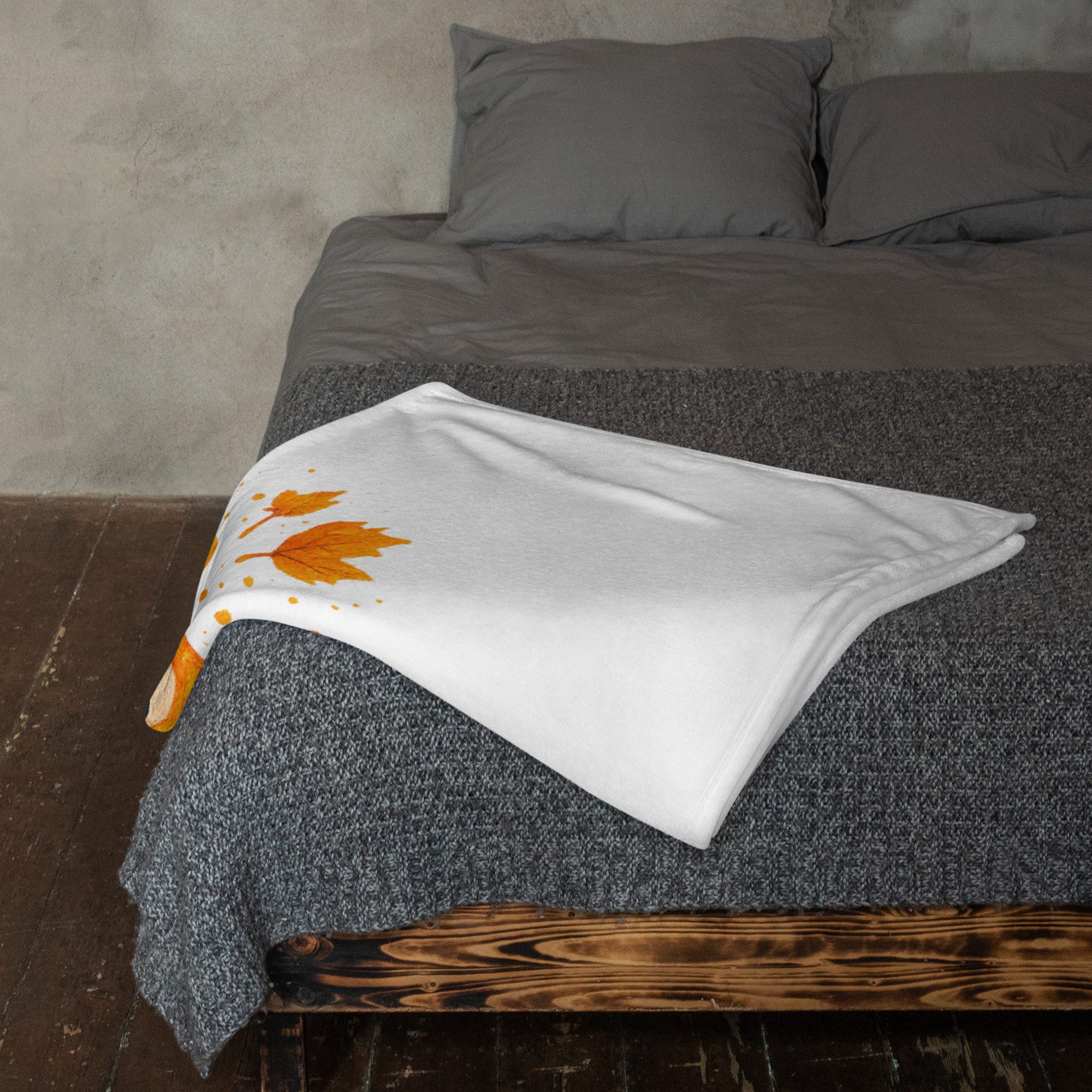 Splatty Autumn Colors Throw Blanket - Image 2