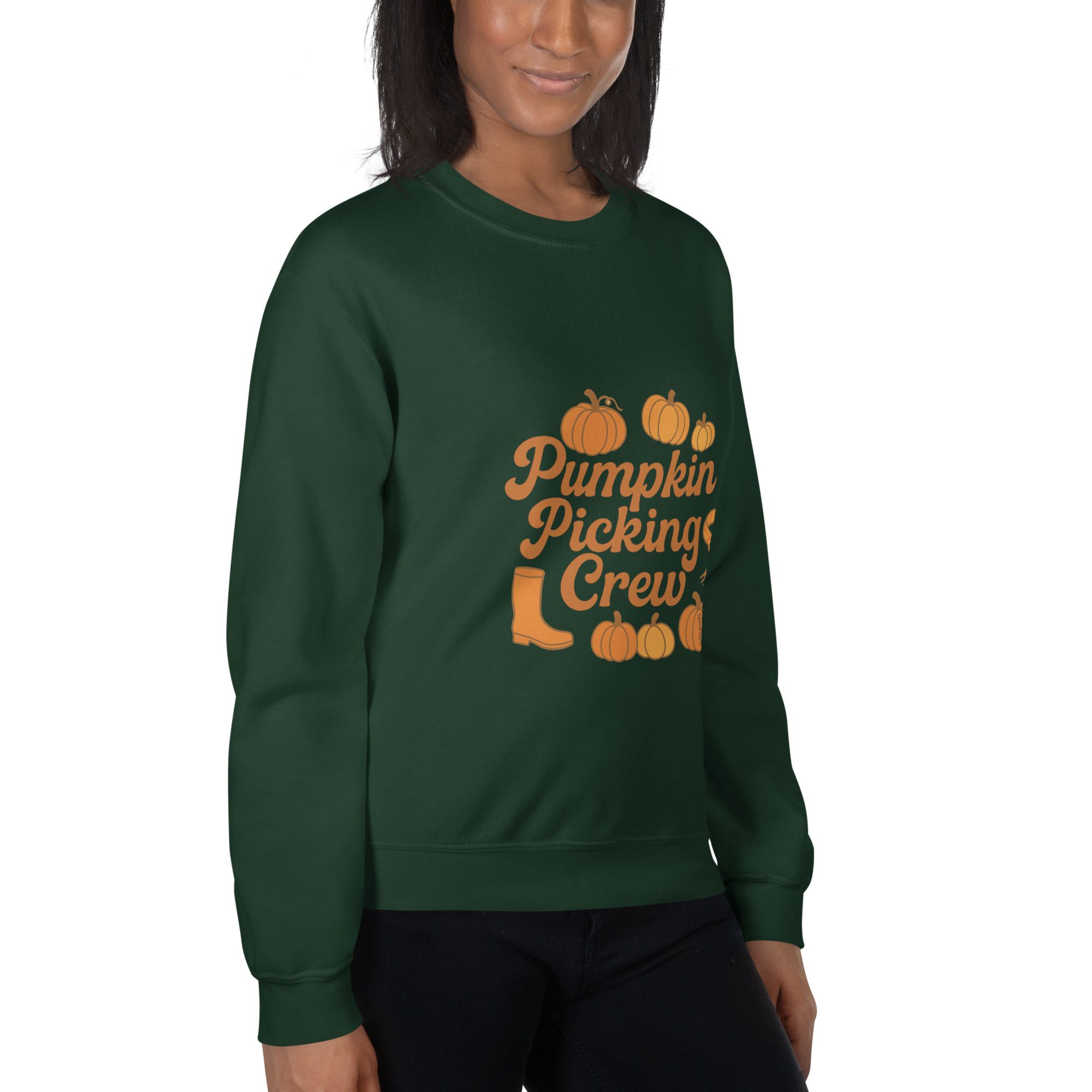 Pumpkin Picking Crew Autumn Unisex Sweatshirt - Image 6