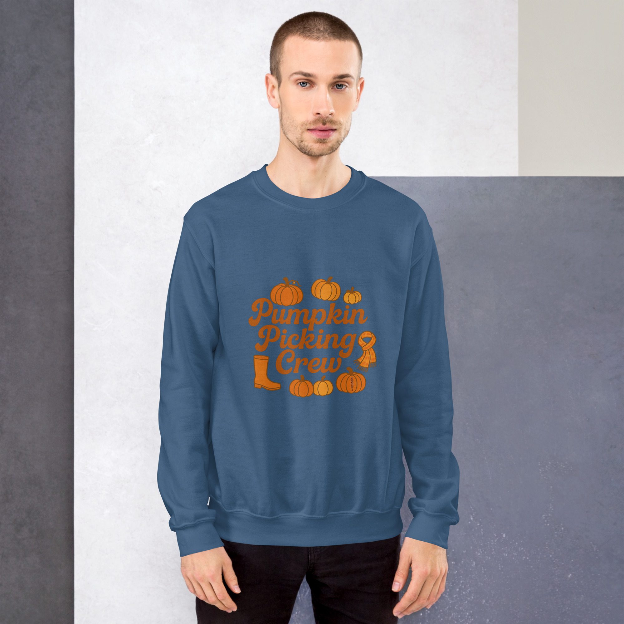 Pumpkin Picking Crew Autumn Unisex Sweatshirt - Image 10