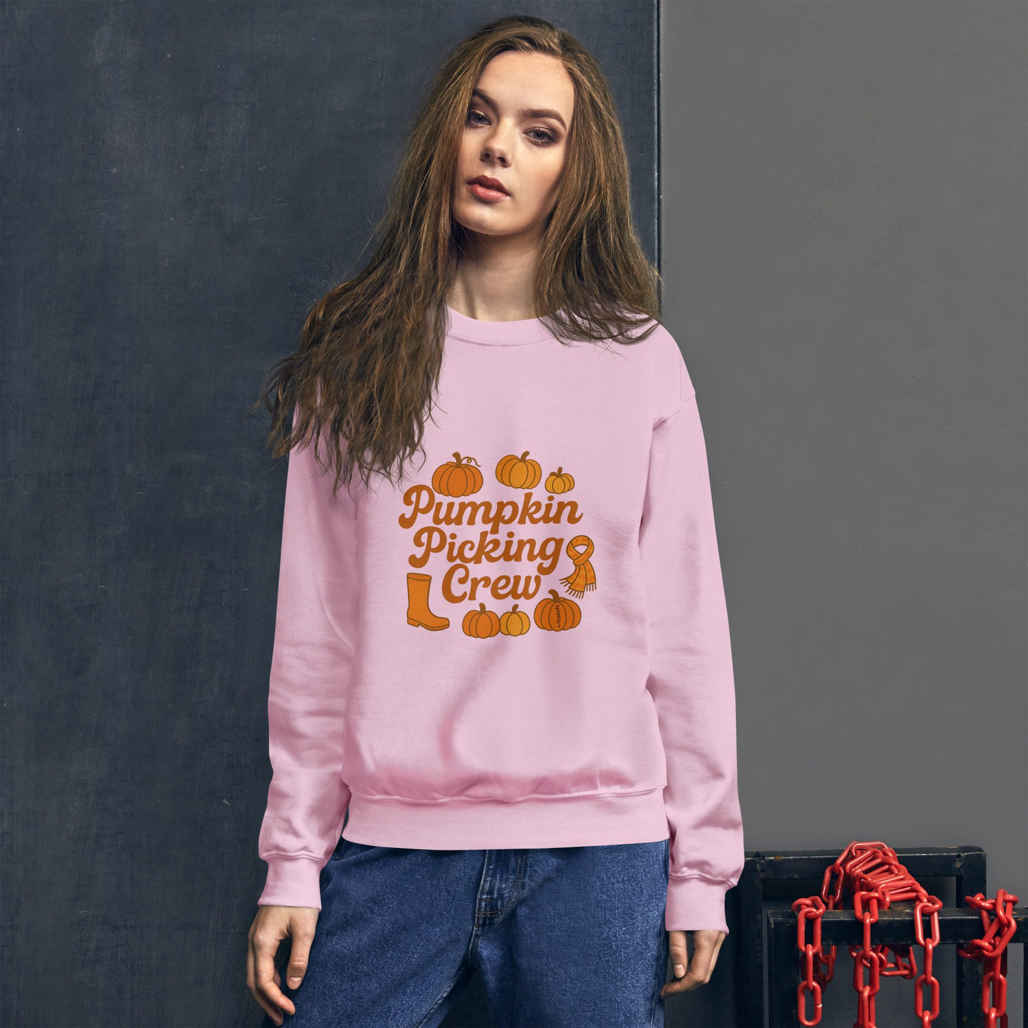 Pumpkin Picking Crew Autumn Unisex Sweatshirt - Image 13