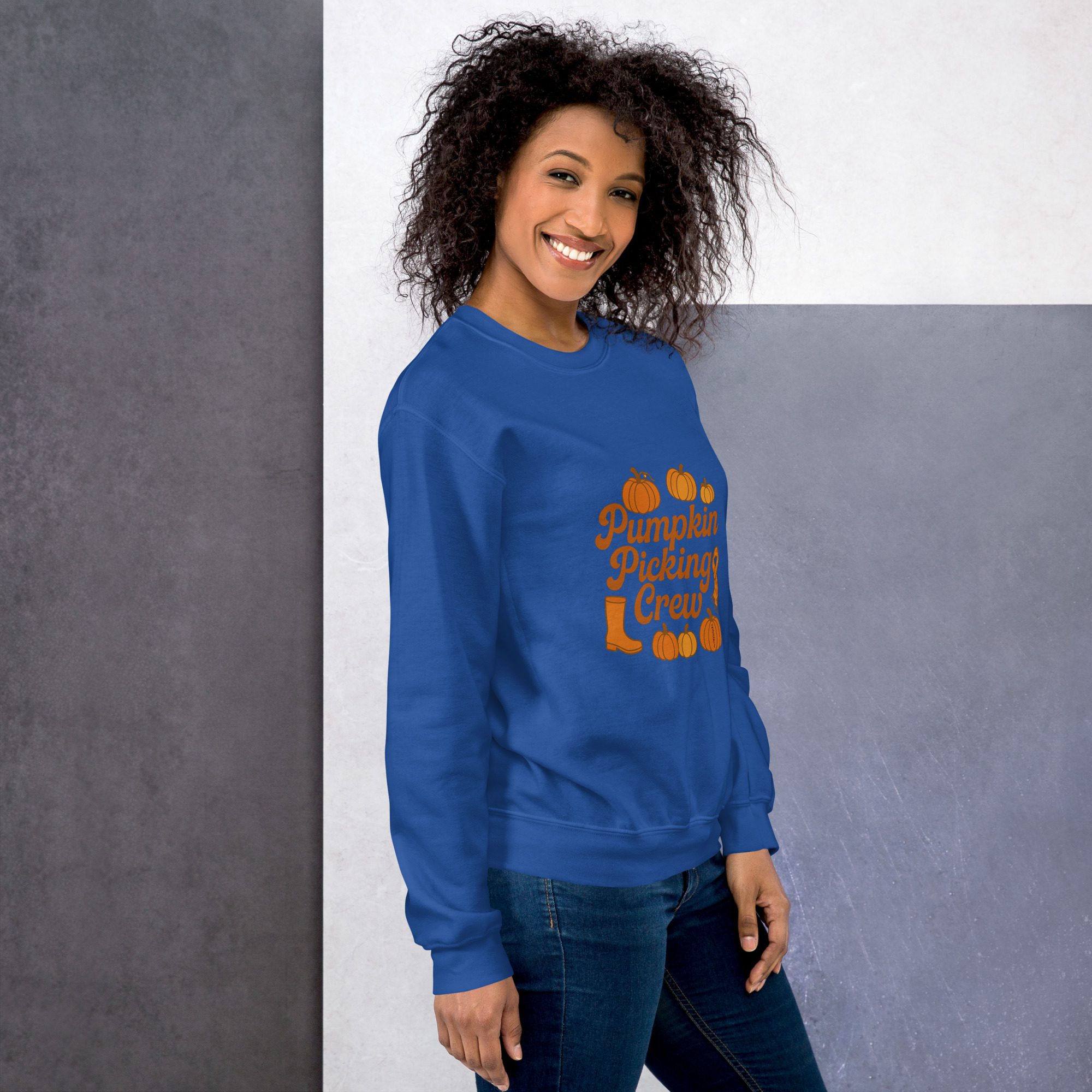 Pumpkin Picking Crew Autumn Unisex Sweatshirt - Image 9
