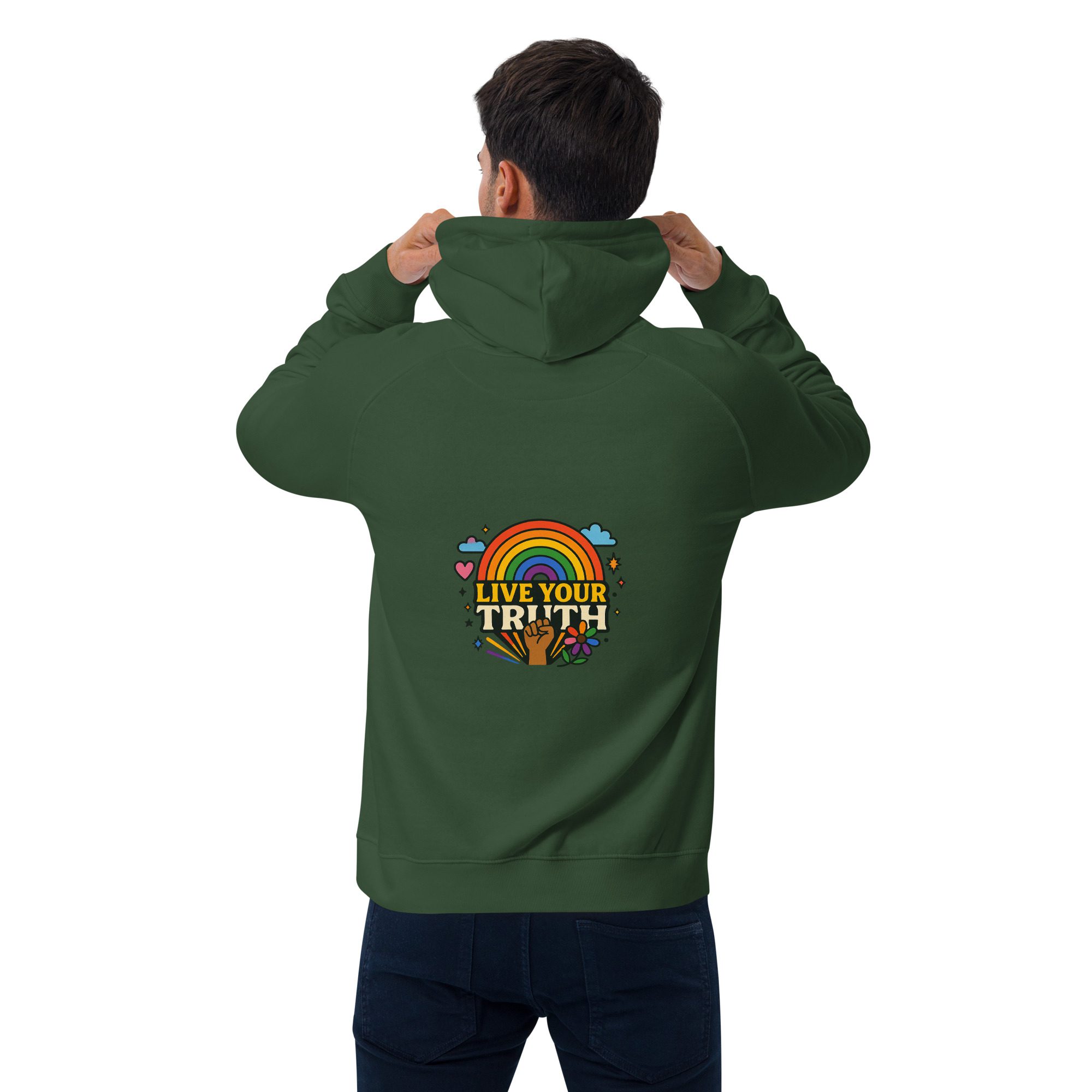 Live Your Truth Pride Unisex Hoodie - Image 4