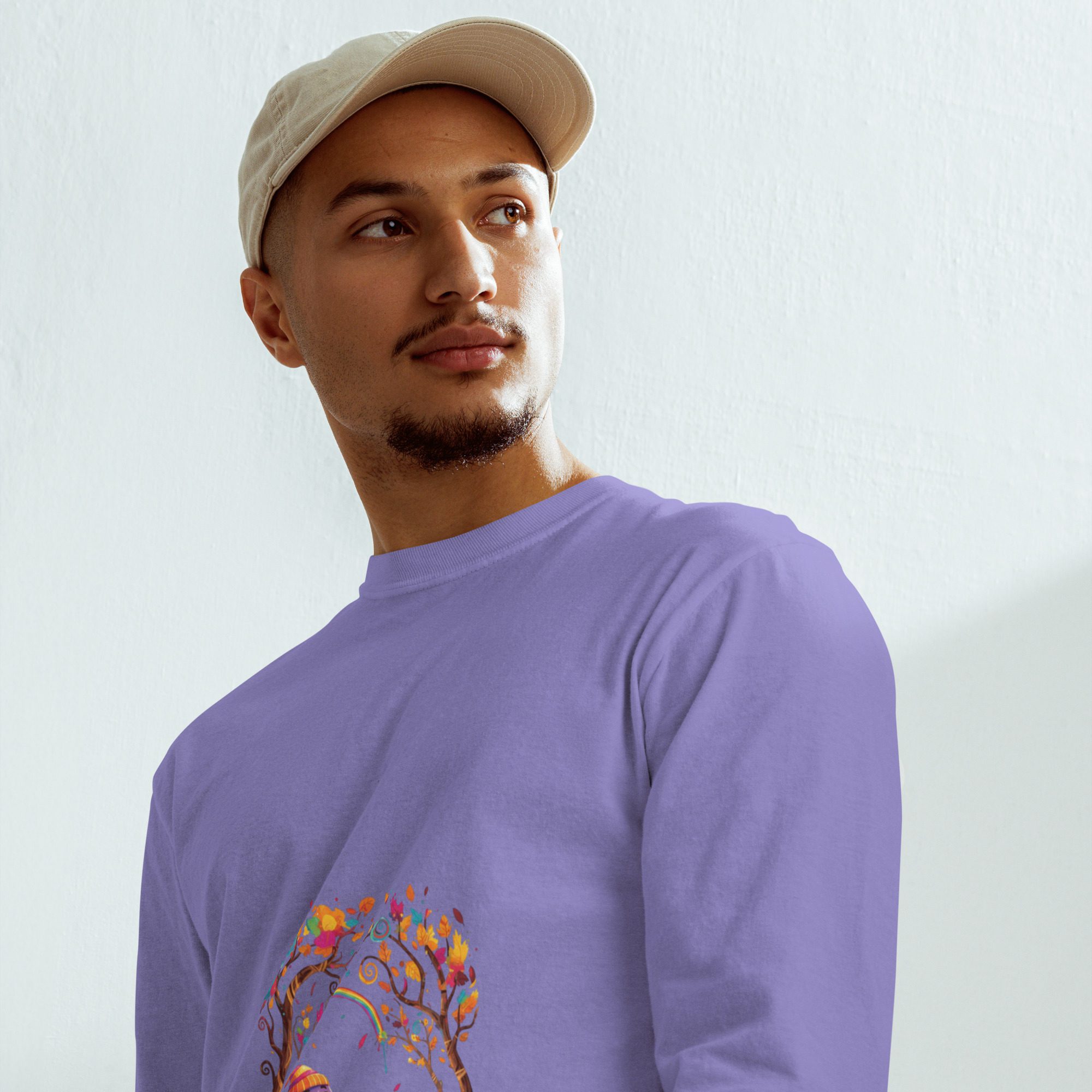 Splatty & Pup Autumn Adventure Unisex Long Sleeve Shirt | Cozy Fall Mascot Tee - Image 2