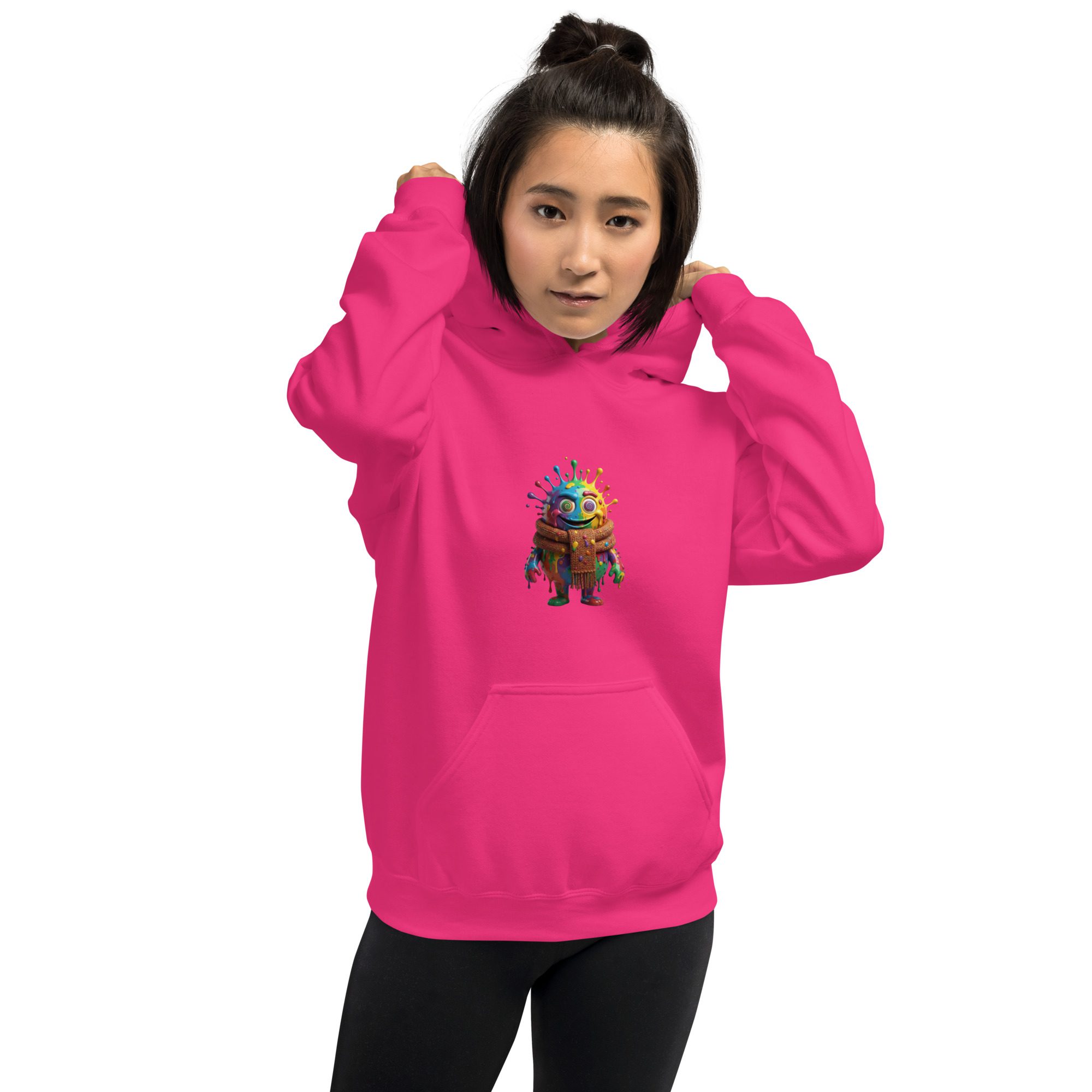 Color Splash Monster Unisex Hoodie | Fun Halloween & Art Lover Pullover - Image 12