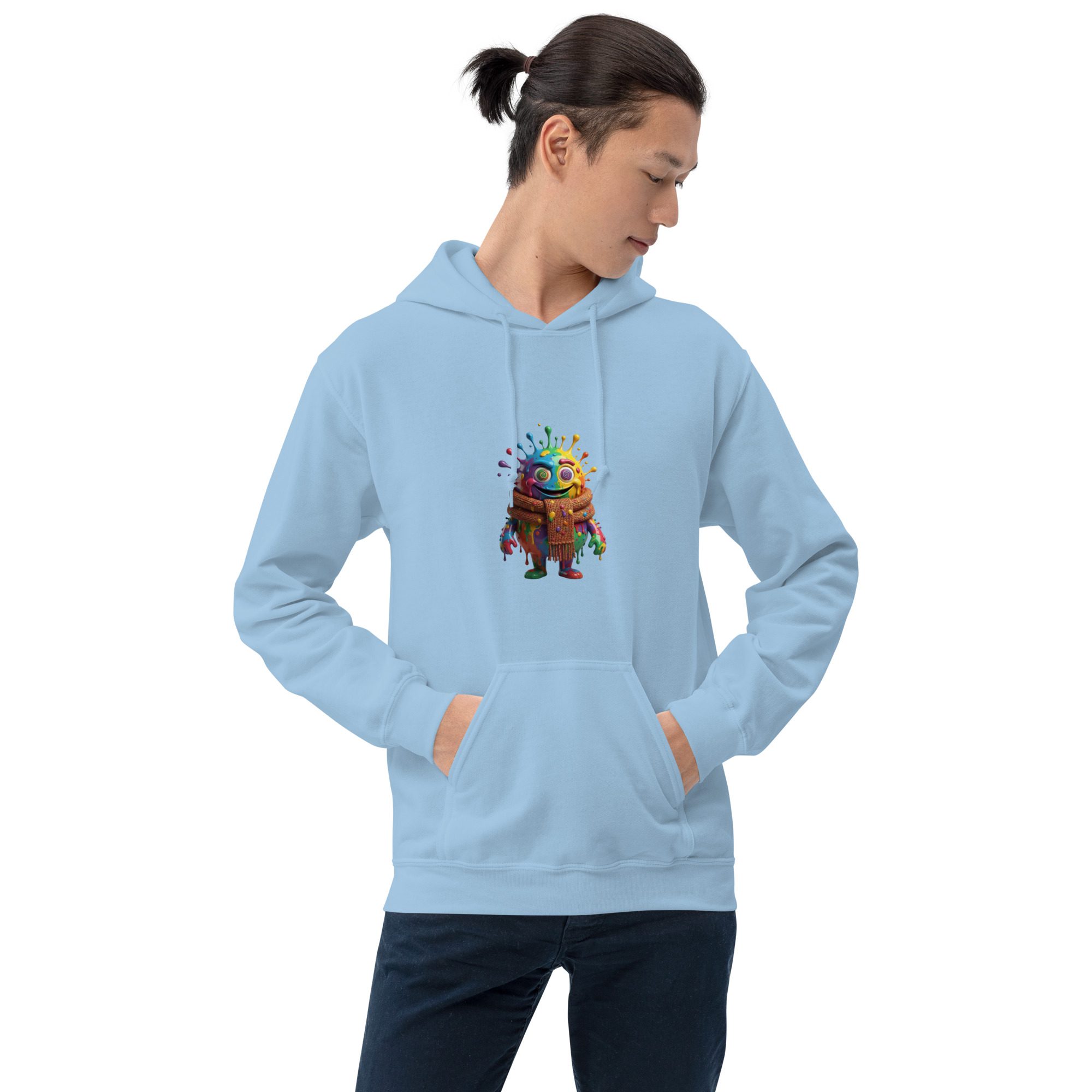 Color Splash Monster Unisex Hoodie | Fun Halloween & Art Lover Pullover - Image 16