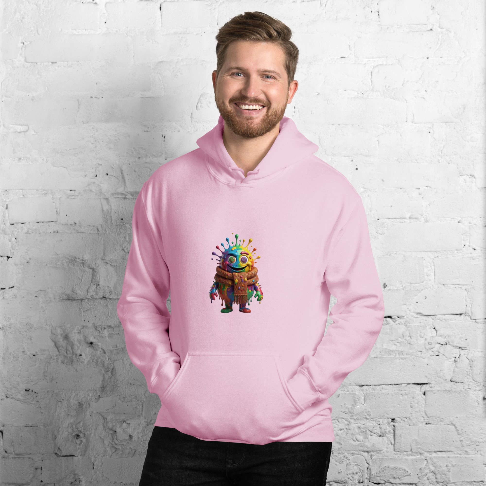 Color Splash Monster Unisex Hoodie | Fun Halloween & Art Lover Pullover - Image 18