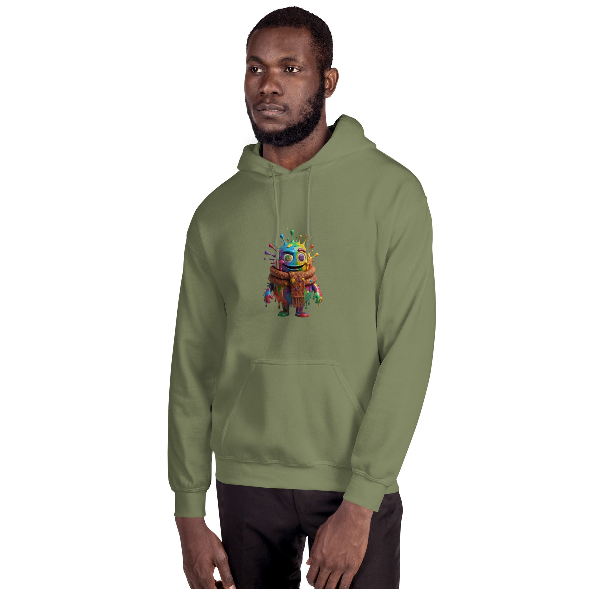 Color Splash Monster Unisex Hoodie | Fun Halloween & Art Lover Pullover - Image 15