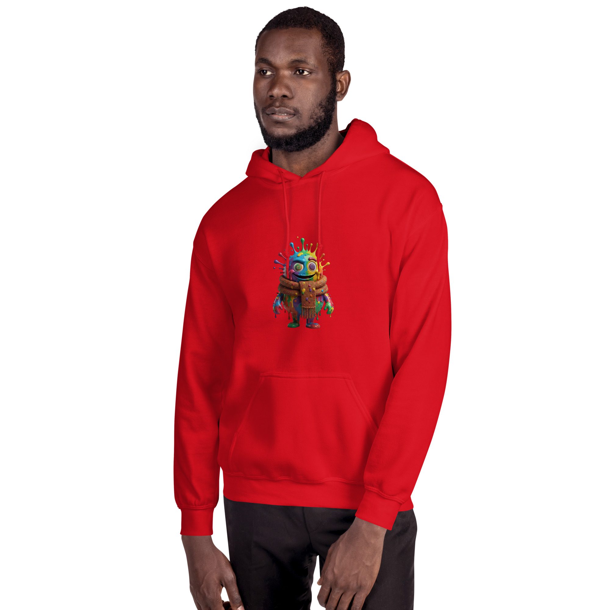 Color Splash Monster Unisex Hoodie | Fun Halloween & Art Lover Pullover - Image 8