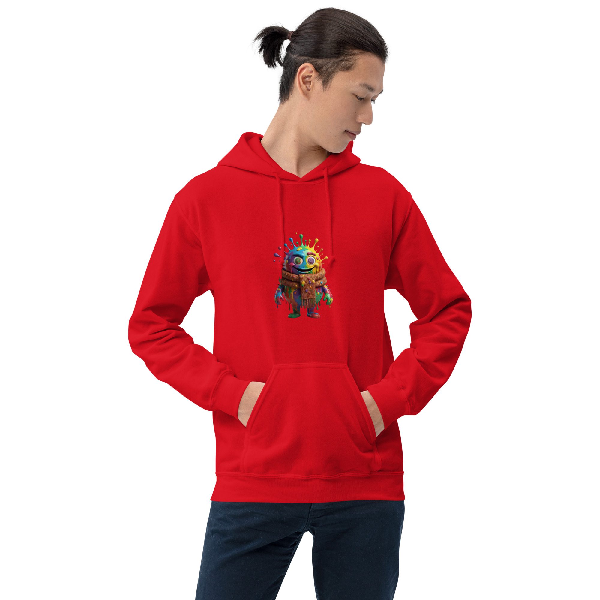 Color Splash Monster Unisex Hoodie | Fun Halloween & Art Lover Pullover - Image 9