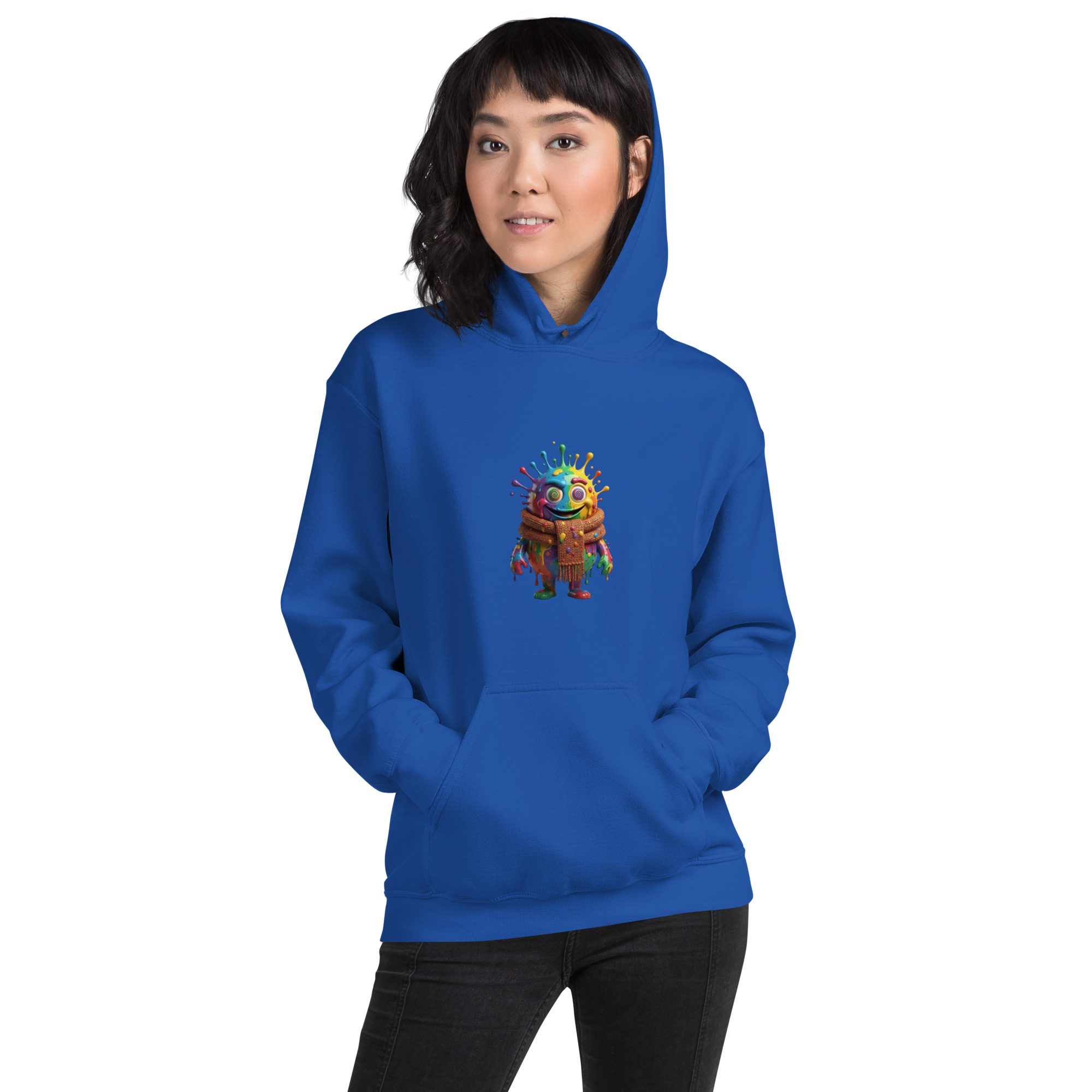 Color Splash Monster Unisex Hoodie | Fun Halloween & Art Lover Pullover - Image 10