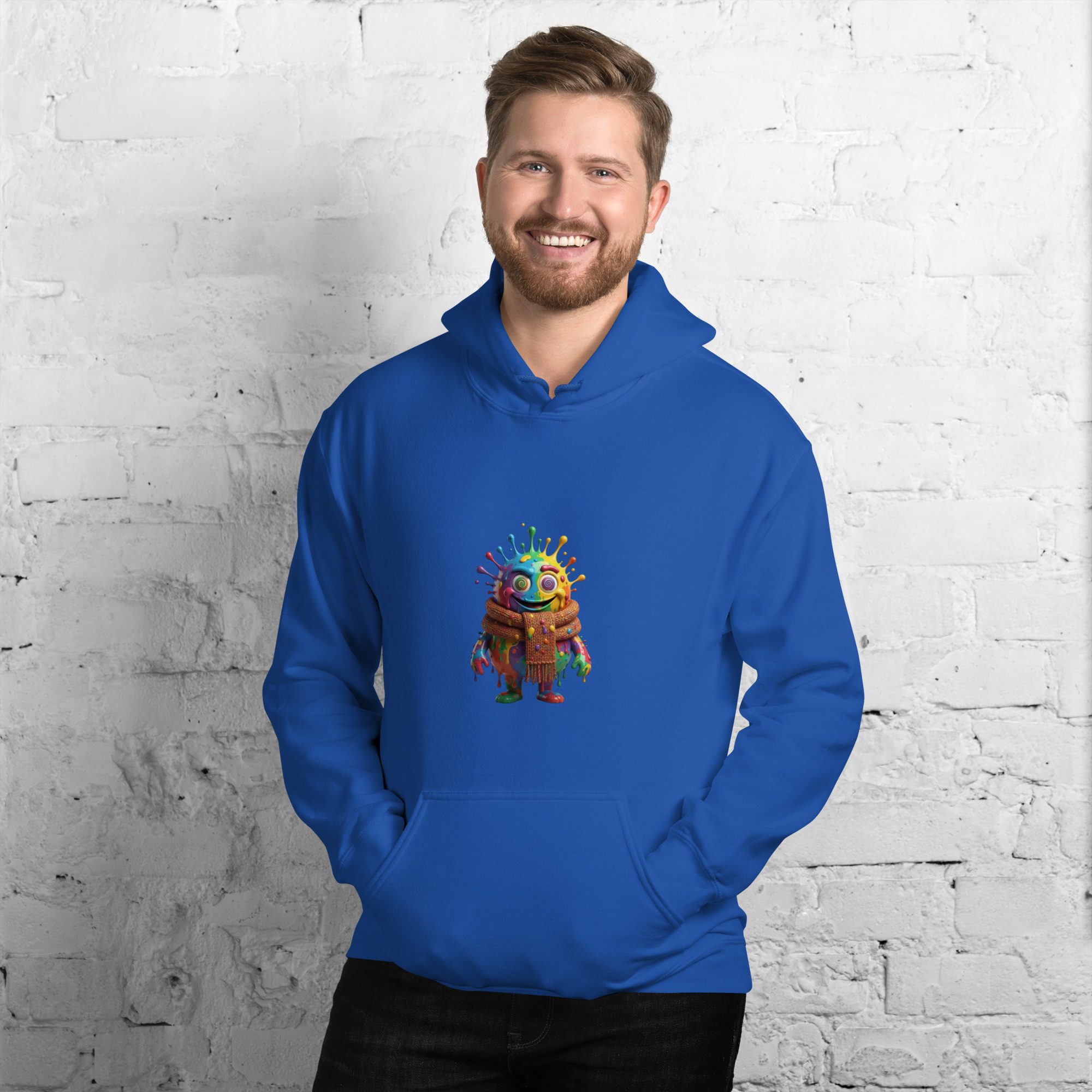 Color Splash Monster Unisex Hoodie | Fun Halloween & Art Lover Pullover - Image 11