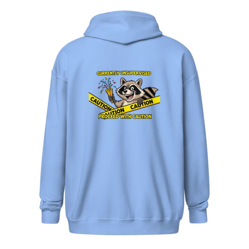 Currently Unsupervised Raccoon - unisex zip hoodie - Image 9