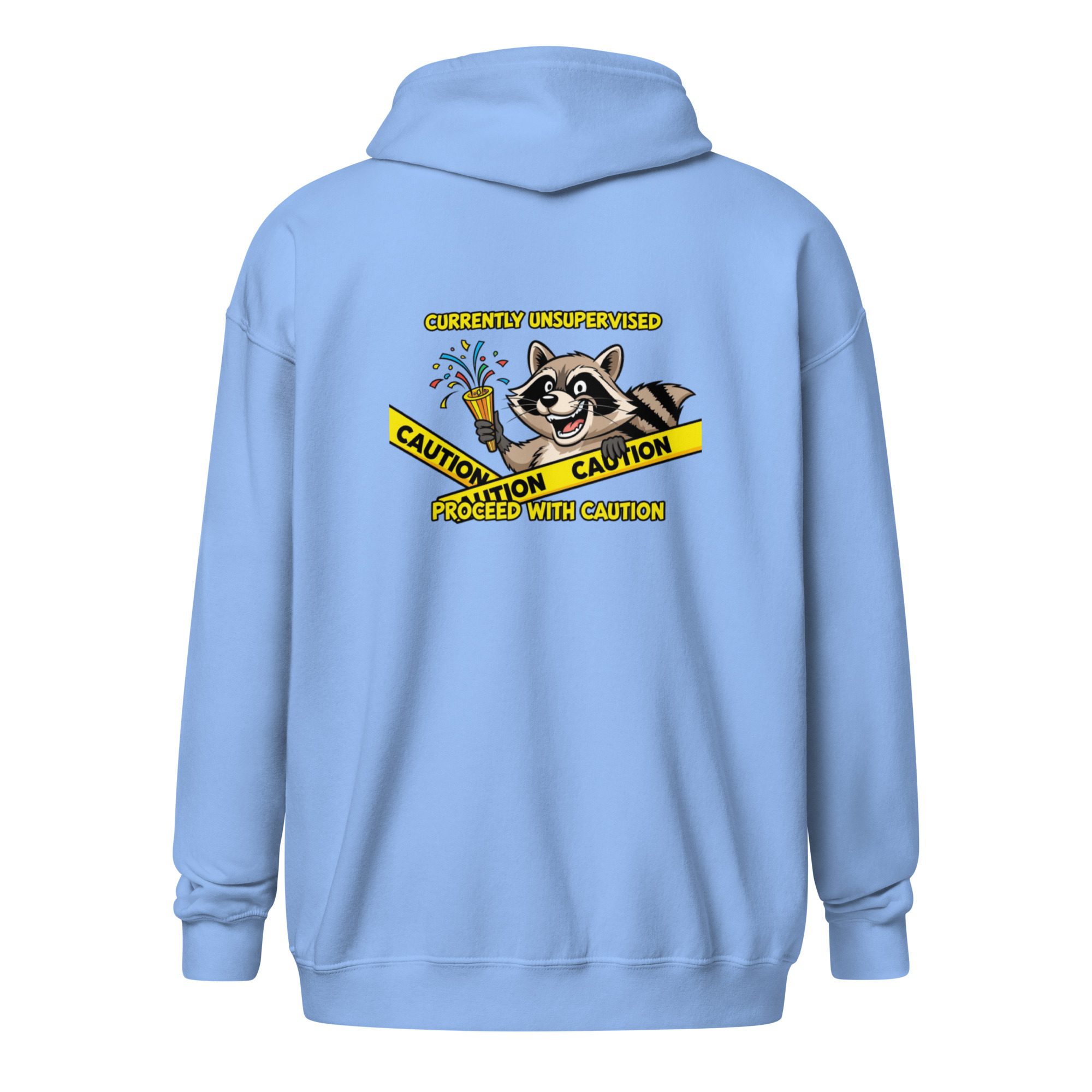 Currently Unsupervised Raccoon - unisex zip hoodie - Image 9