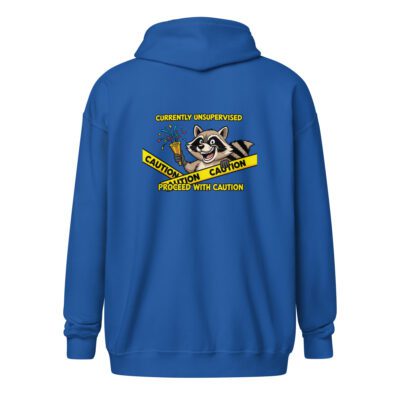 Currently Unsupervised Raccoon - unisex zip hoodie