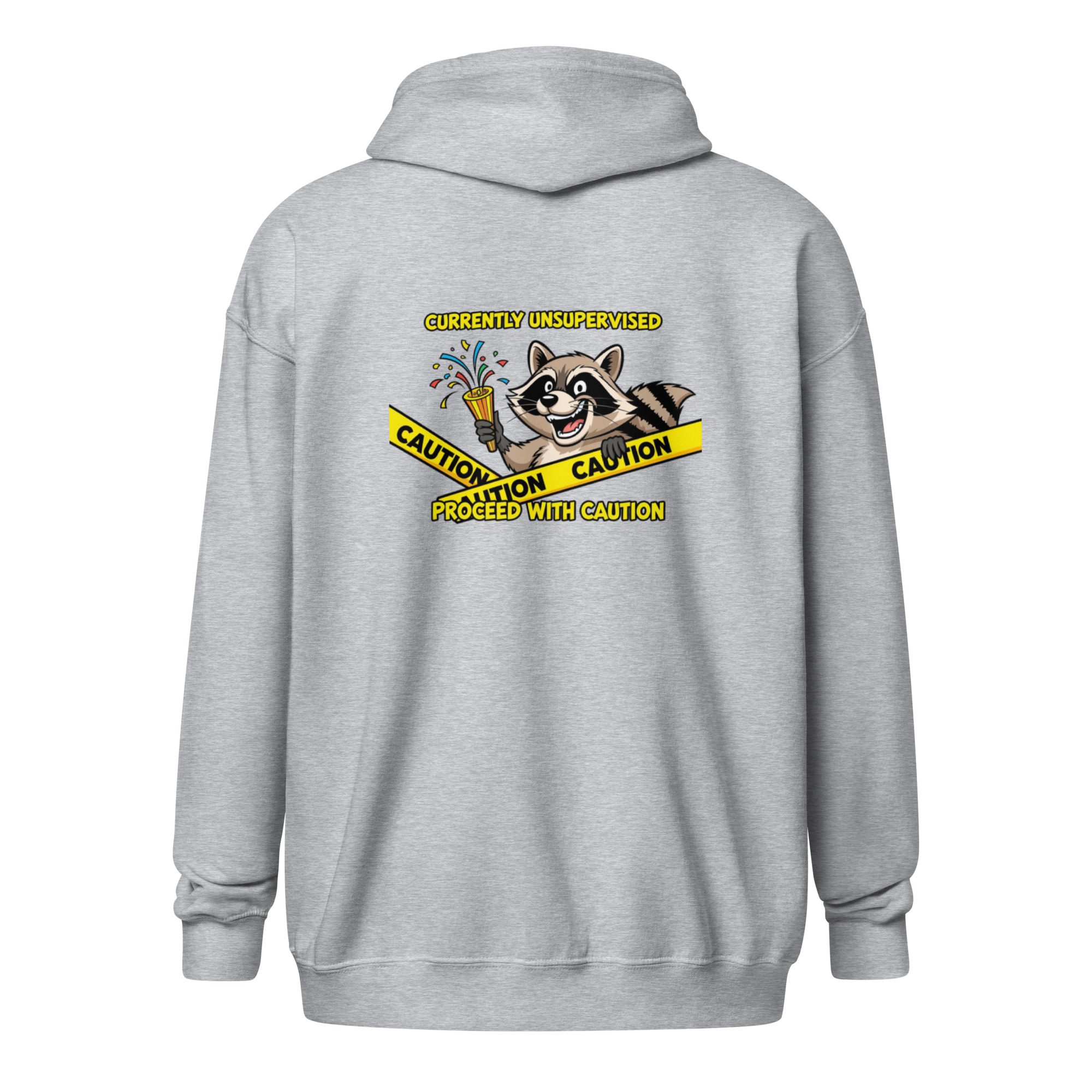 Currently Unsupervised Raccoon - unisex zip hoodie - Image 11