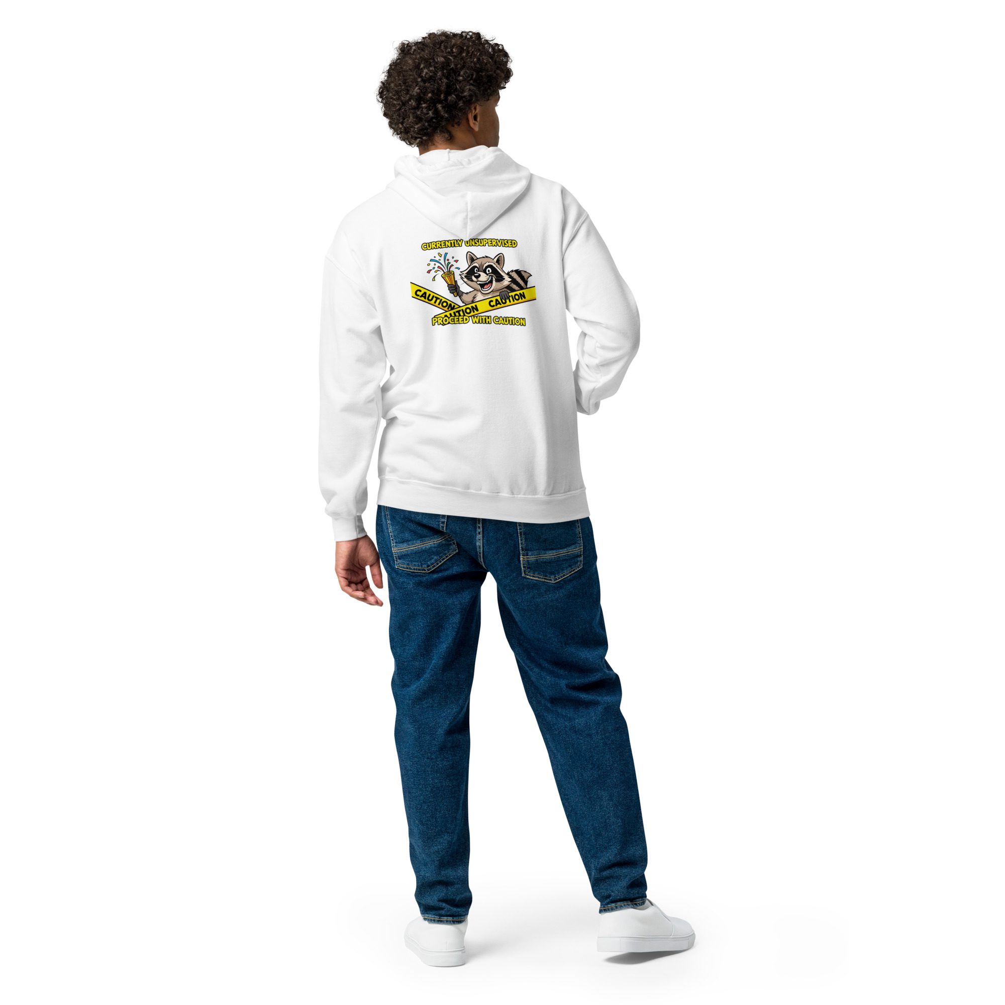 Currently Unsupervised Raccoon - unisex zip hoodie - Image 7