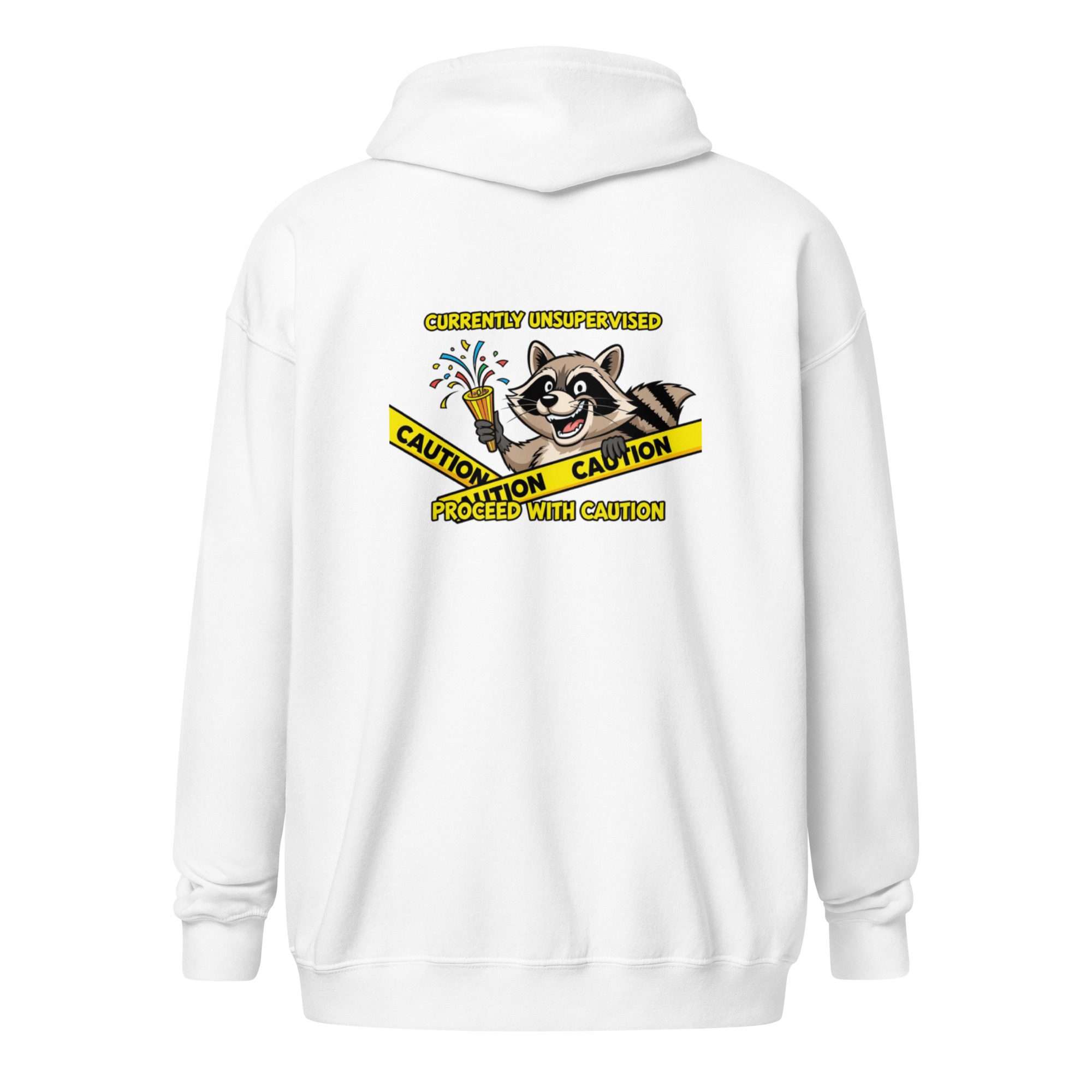 Currently Unsupervised Raccoon - unisex zip hoodie - Image 13