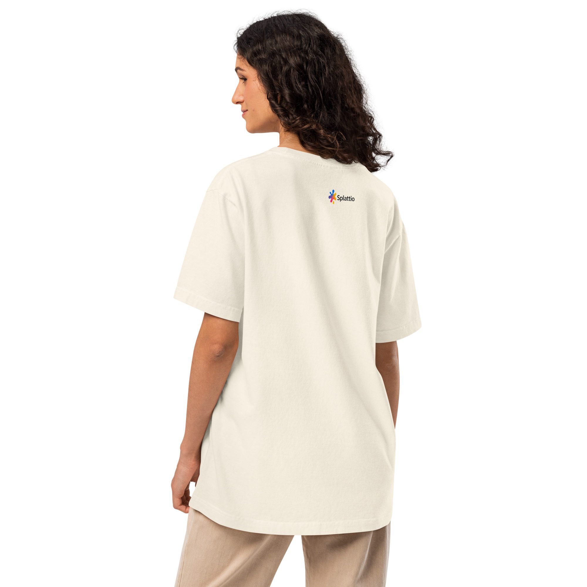 Happy Ghost Splash Unisex Oversized T-Shirt - Image 24